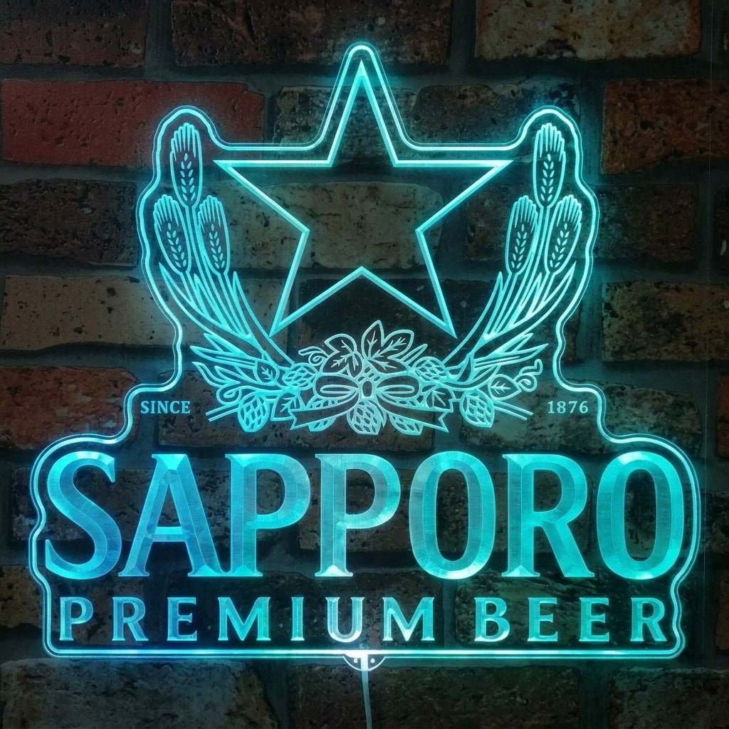 Sapporo Beer Dynamic RGB Edge Lit LED Sign | PROLEDSIGN