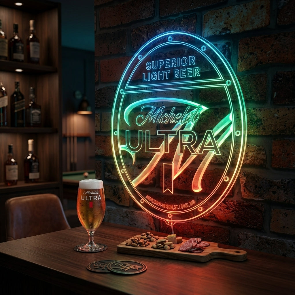 Michelob Ultra Superior Light Beer Dynamic RGB Edge Lit LED Sign ...
