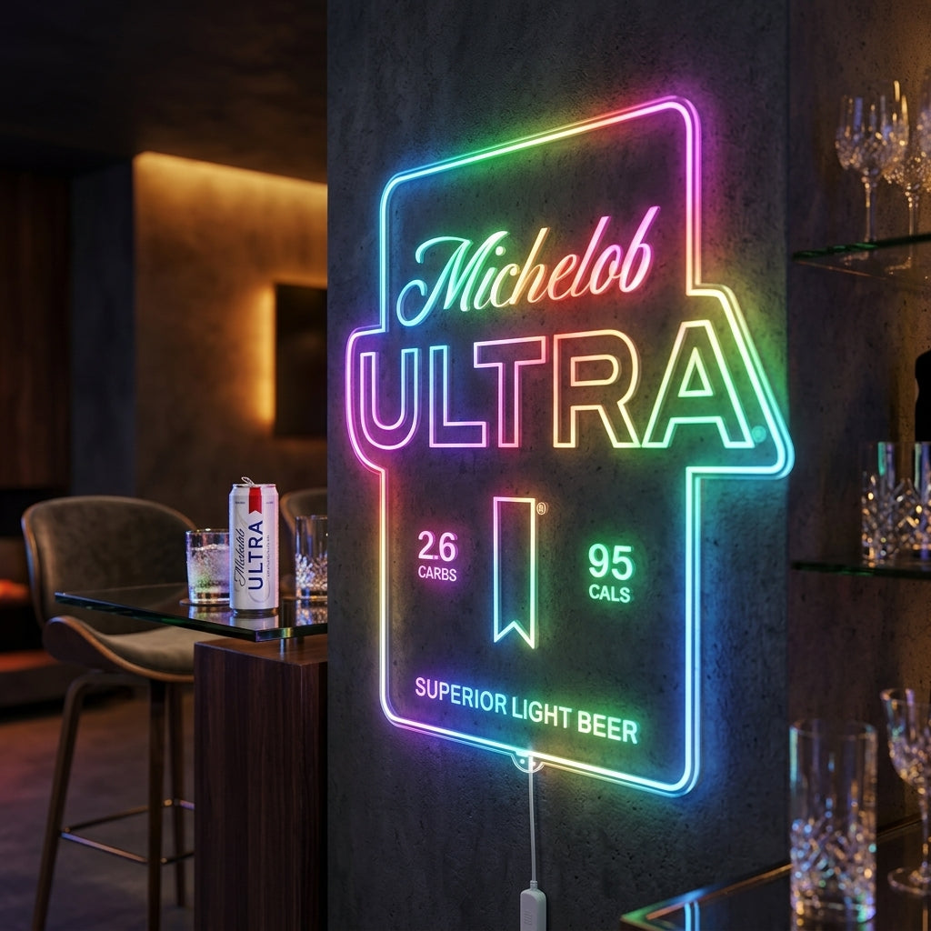 Michelob ULTRA Superior Light American Beer Logo Dynamic RGB Edge Lit ...