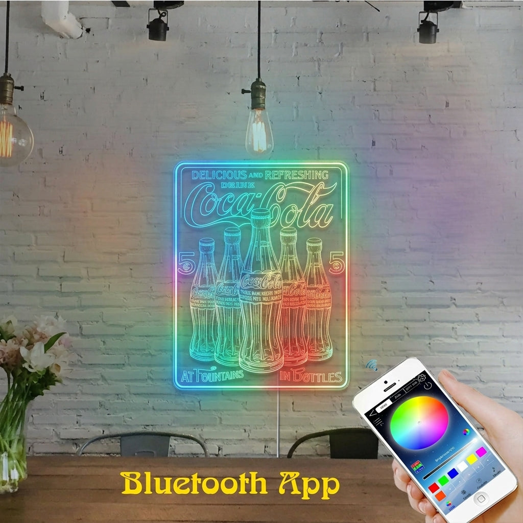 Coca Cola Classic Poster Dynamic RGB Edge Lit LED Sign | PROLEDSIGN