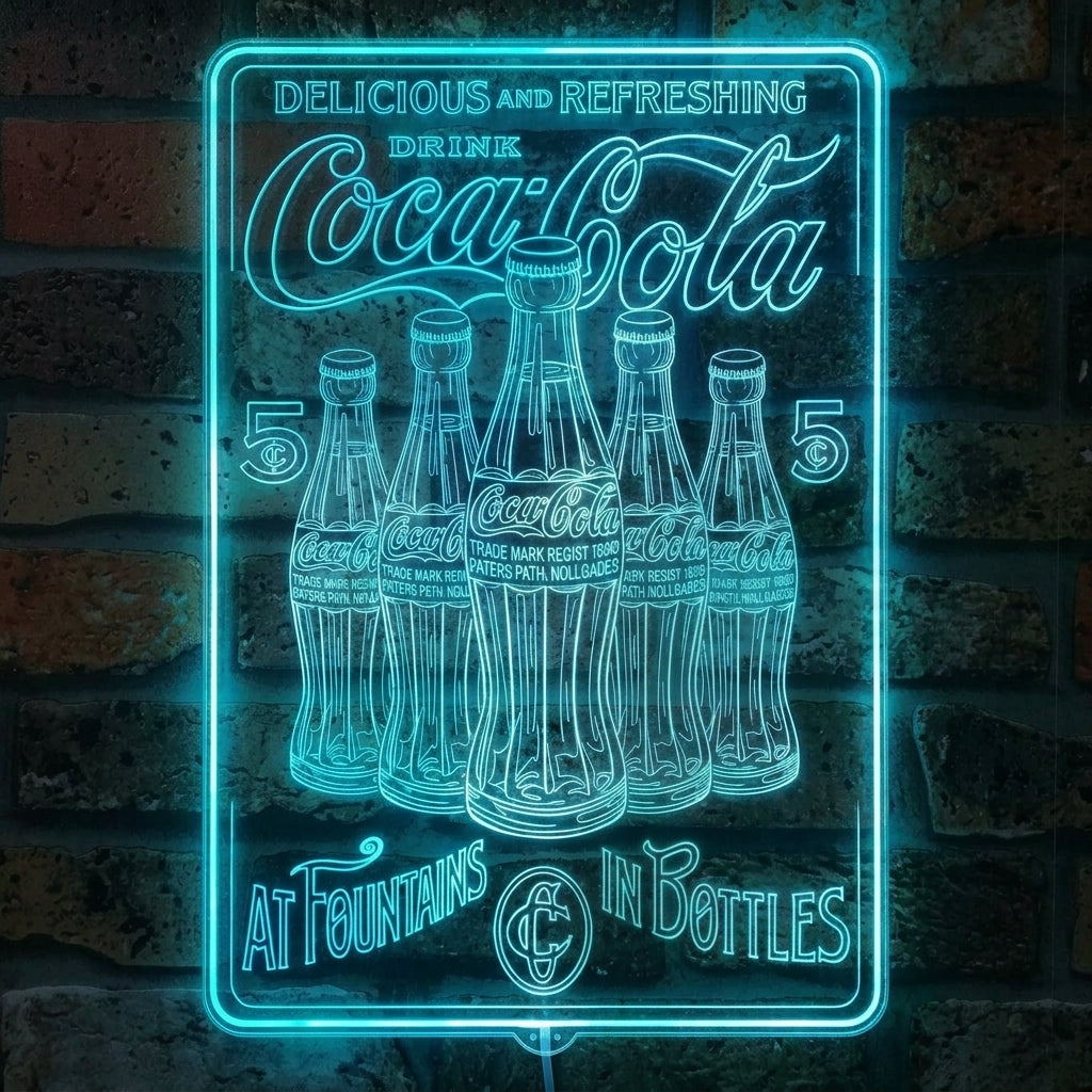 Coca Cola Classic Poster Dynamic RGB Edge Lit LED Sign | PROLEDSIGN