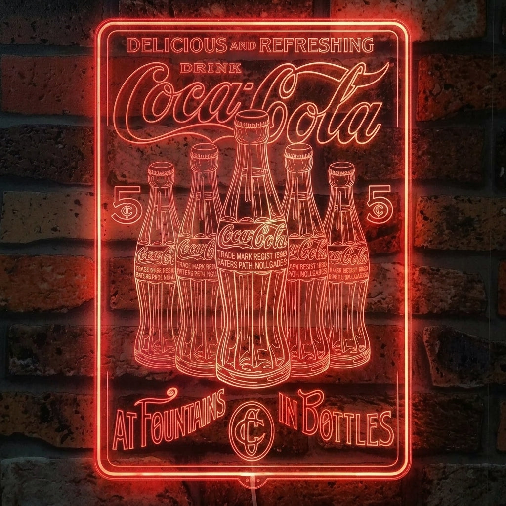 Coca Cola Classic Poster Dynamic RGB Edge Lit LED Sign | PROLEDSIGN