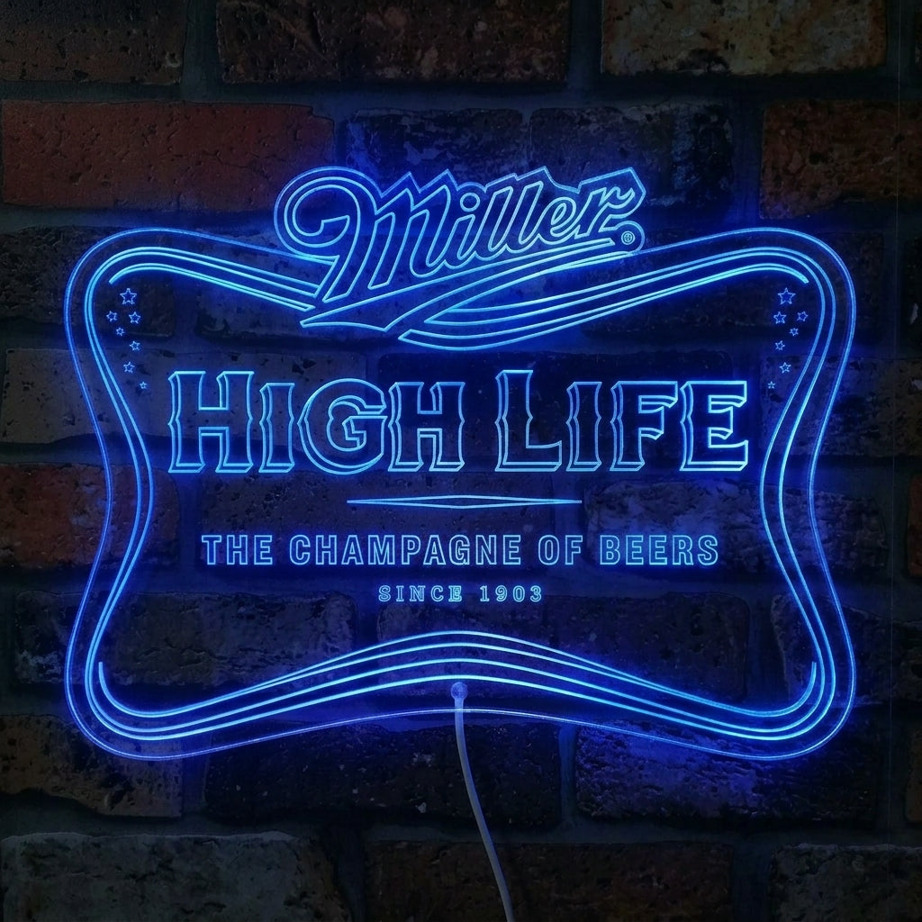 Miller Lite Soft Cross Since 1903 Dynamic RGB Edge Lit LED Sign ...
