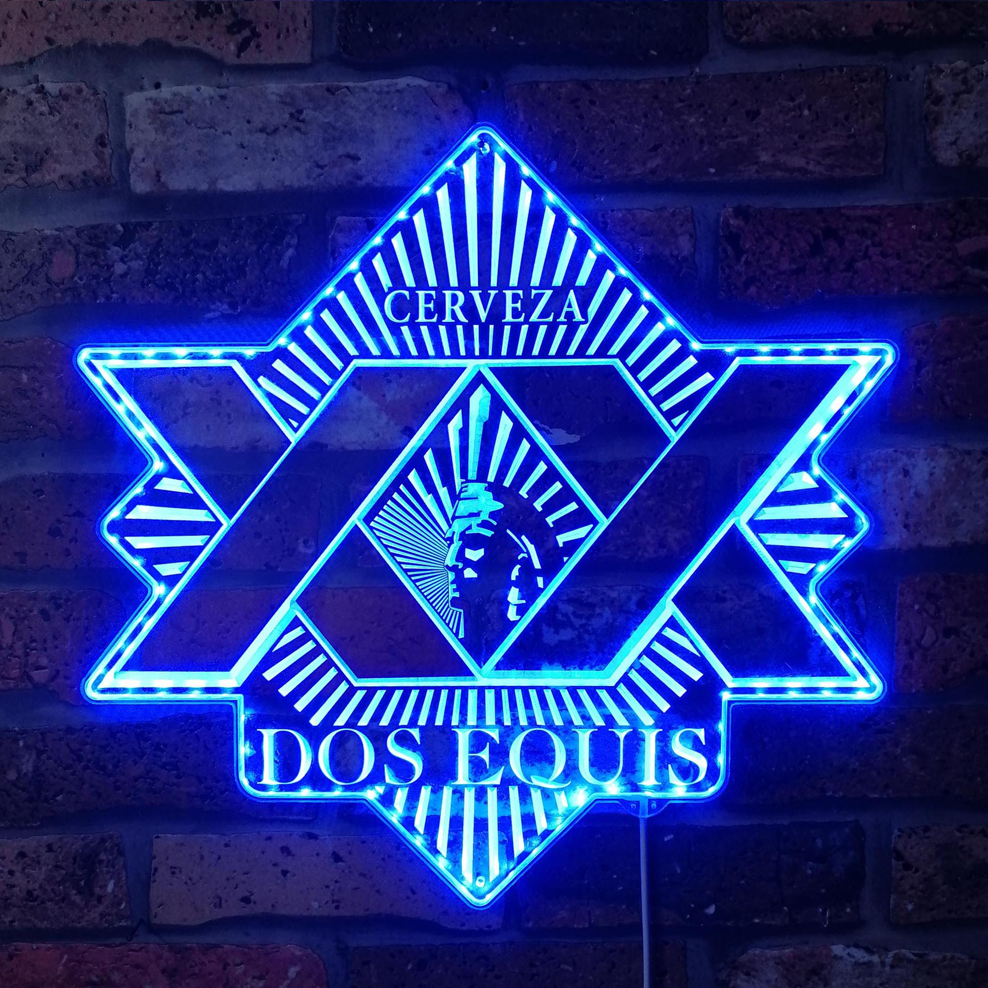 Dos Equis Cerveza Dynamic RGB Edge Lit LED Sign