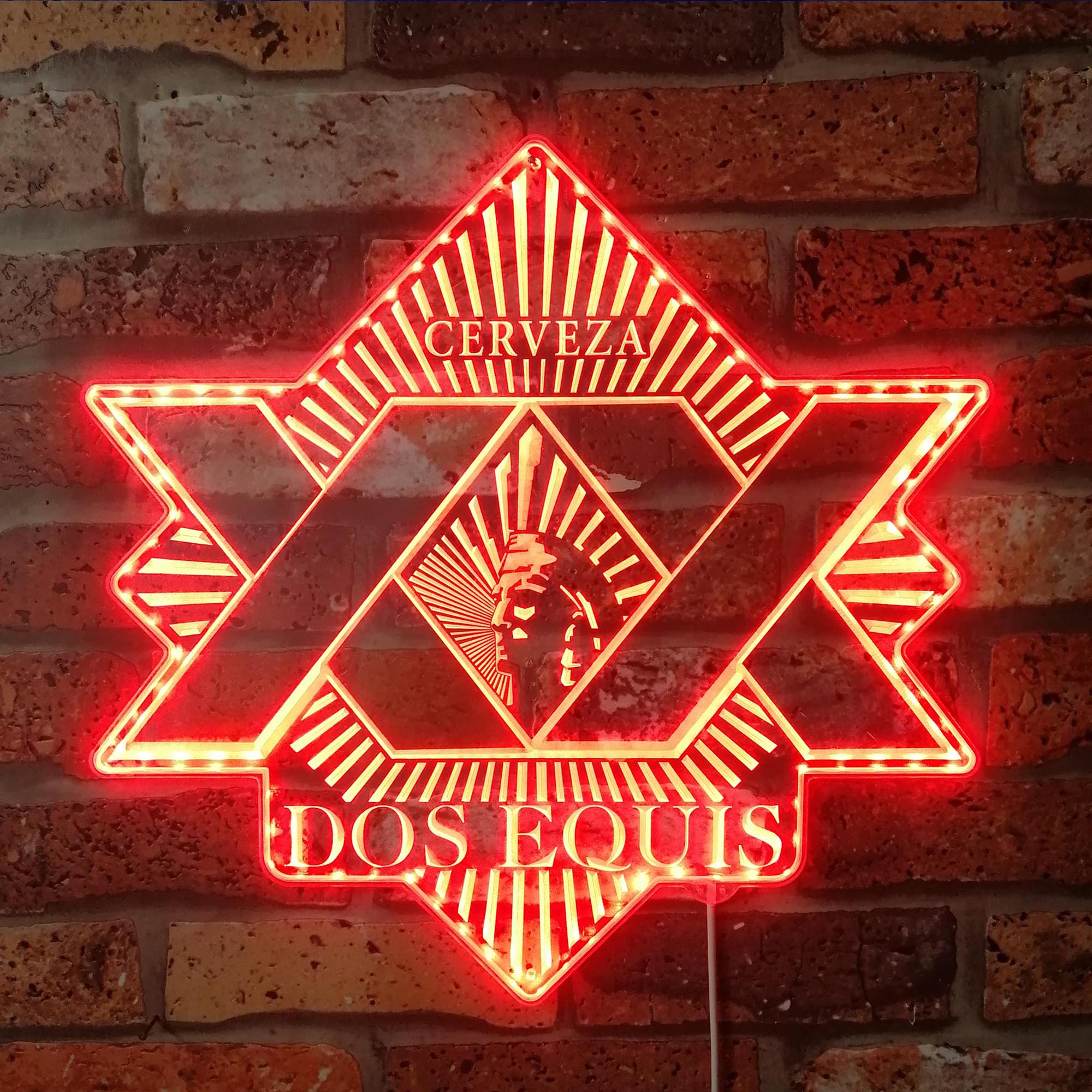 Dos Equis Cerveza Dynamic RGB Edge Lit LED Sign