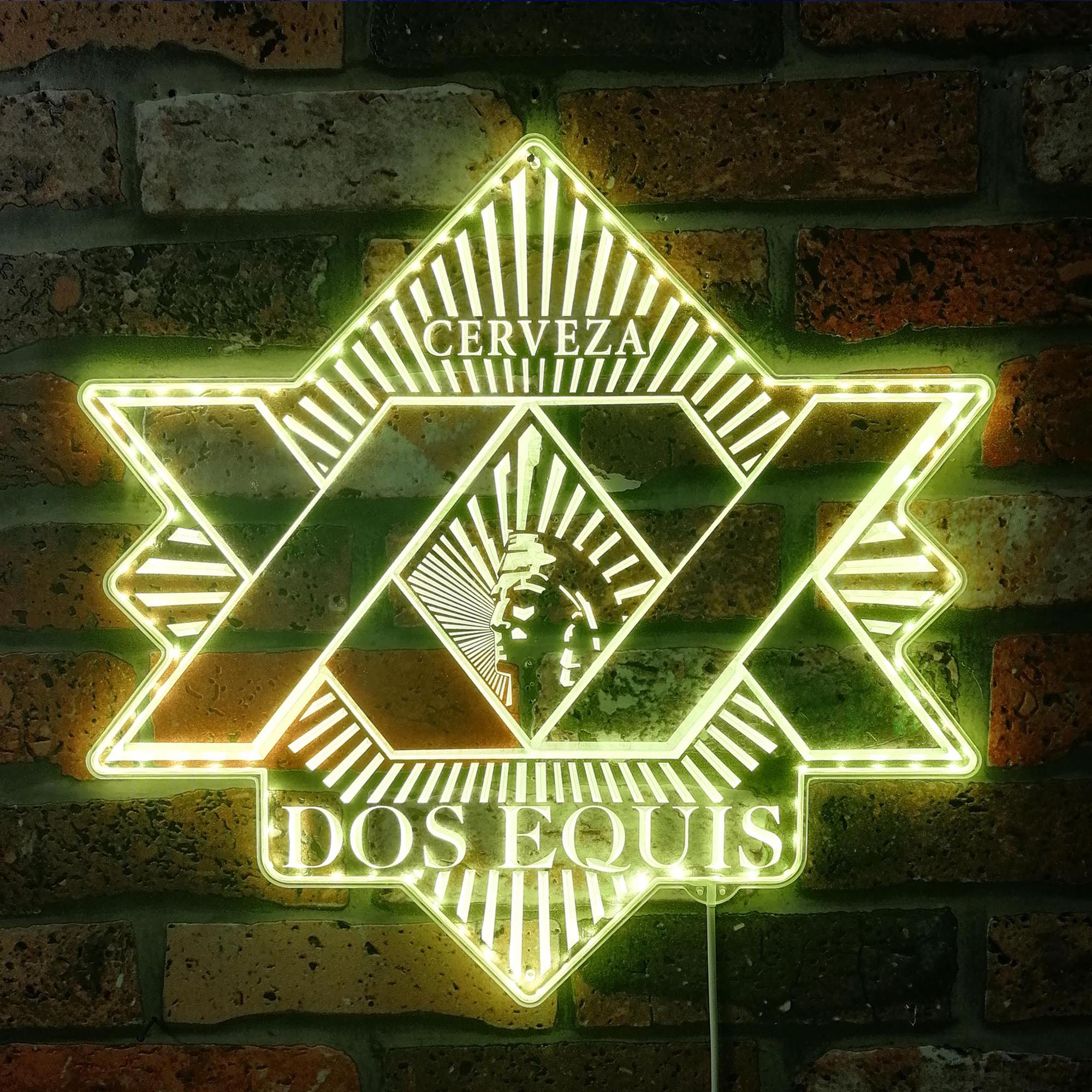 Dos Equis Cerveza Dynamic RGB Edge Lit LED Sign