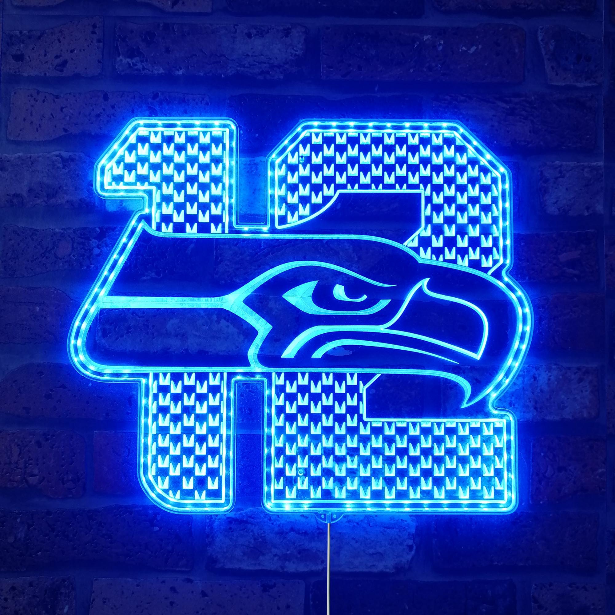 Seattle Seahawks 12th Man Dynamic RGB Edge Lit LED Light Sign