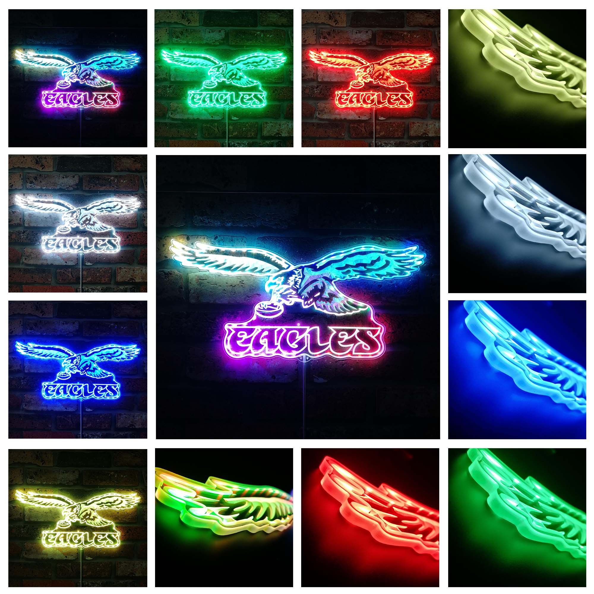 Philadelphia Eagles Dynamic RGB Edge Lit LED Sign