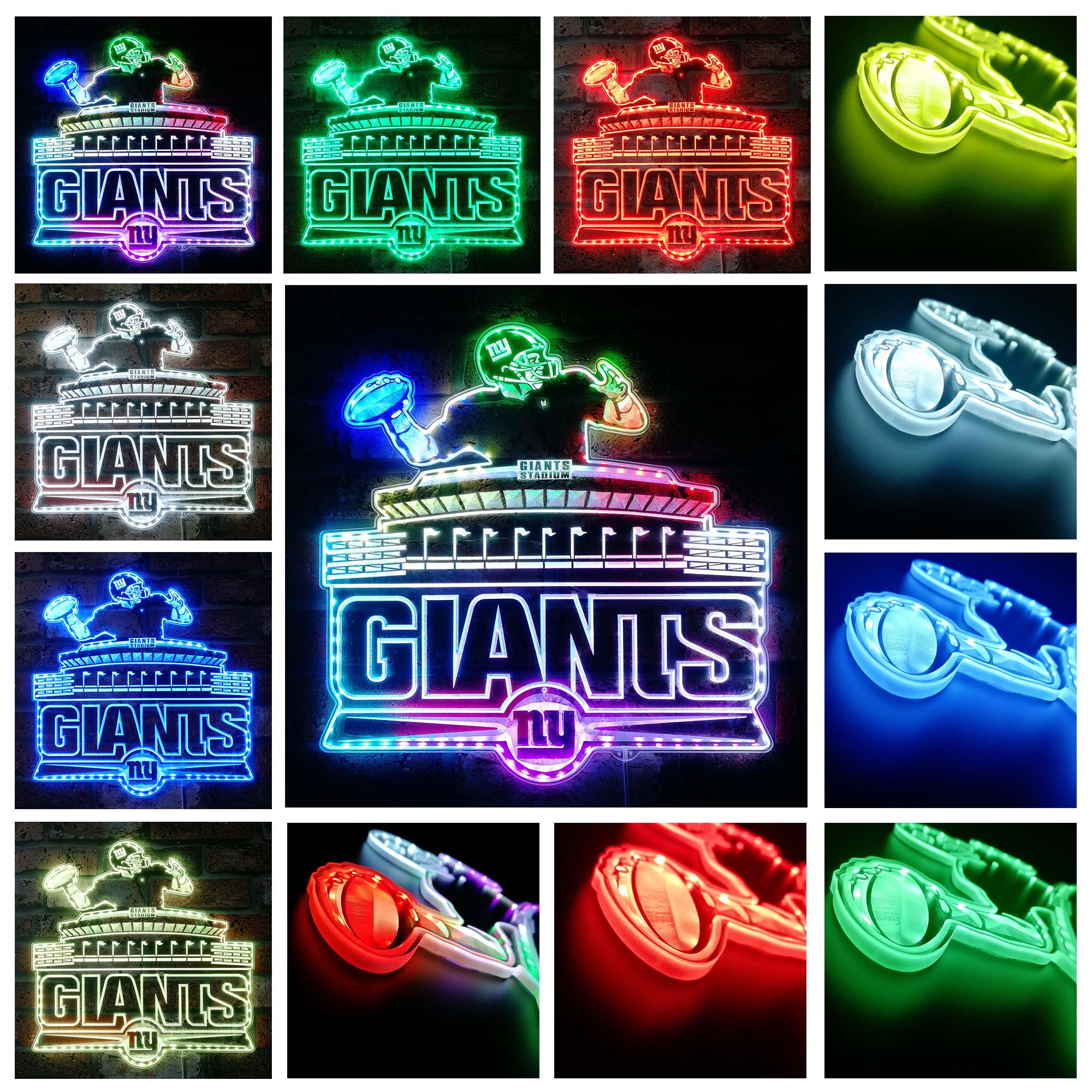 New York Giants Dynamic RGB Edge Lit LED Light Sign