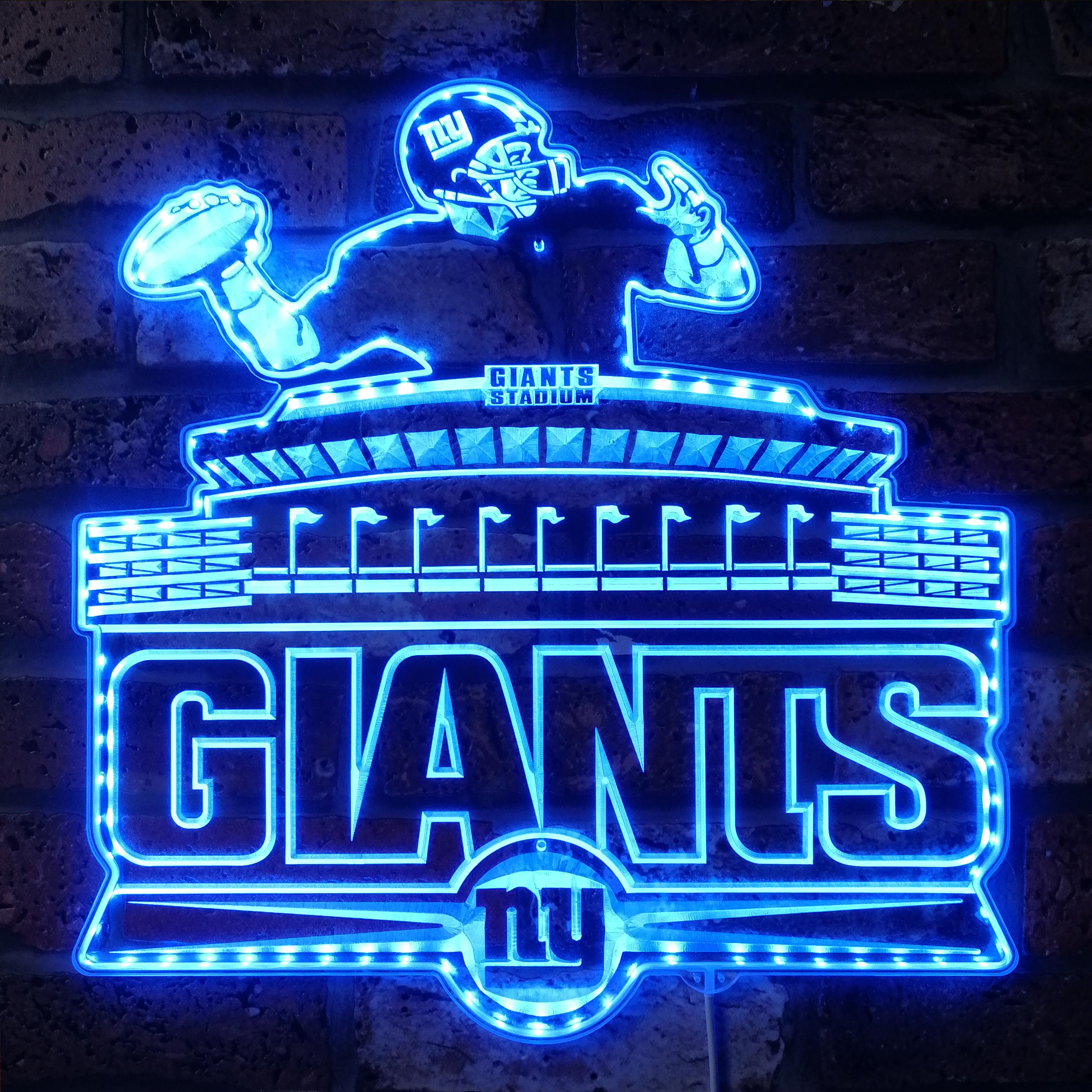 New York Giants Dynamic RGB Edge Lit LED Light Sign