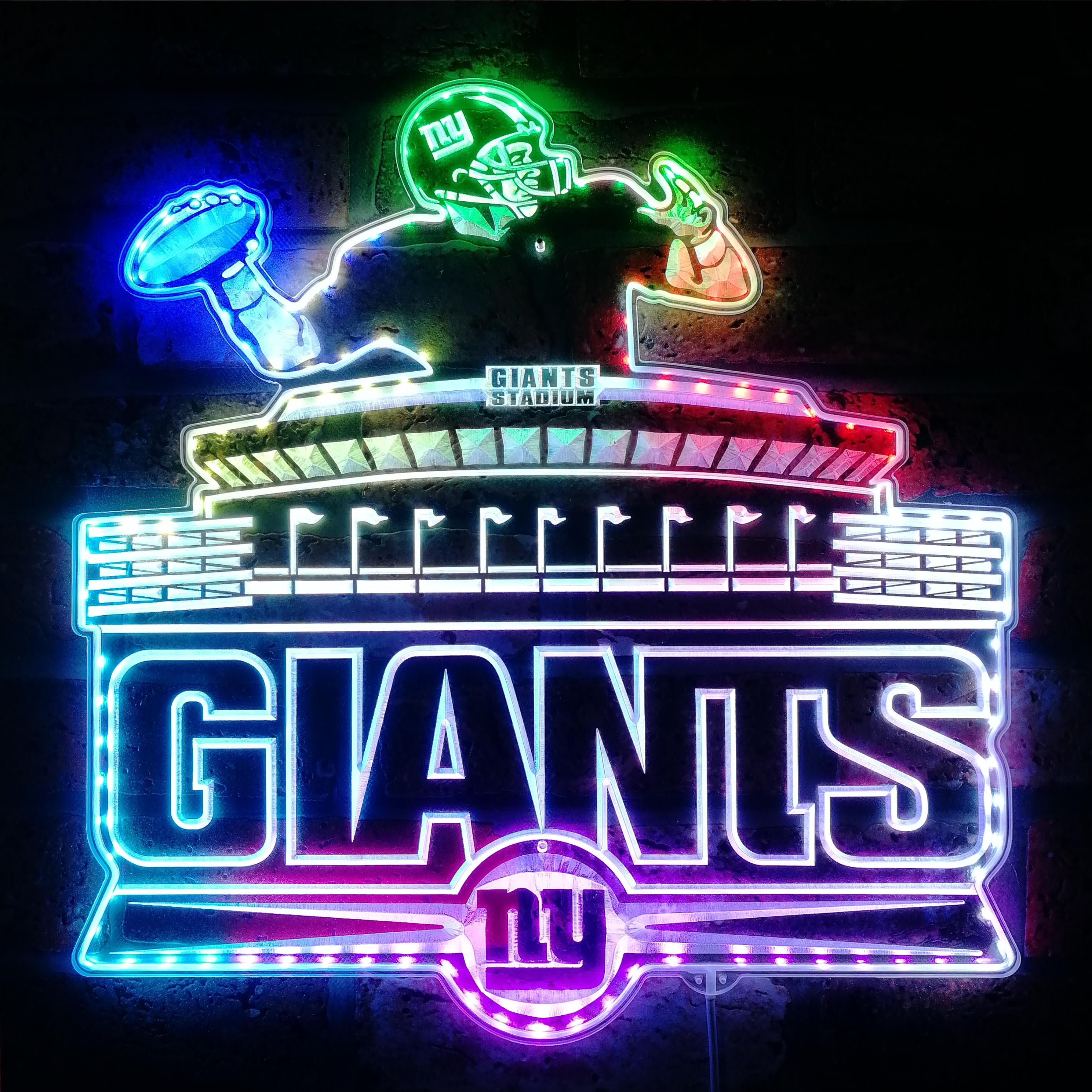 New York Giants Dynamic RGB Edge Lit LED Light Sign