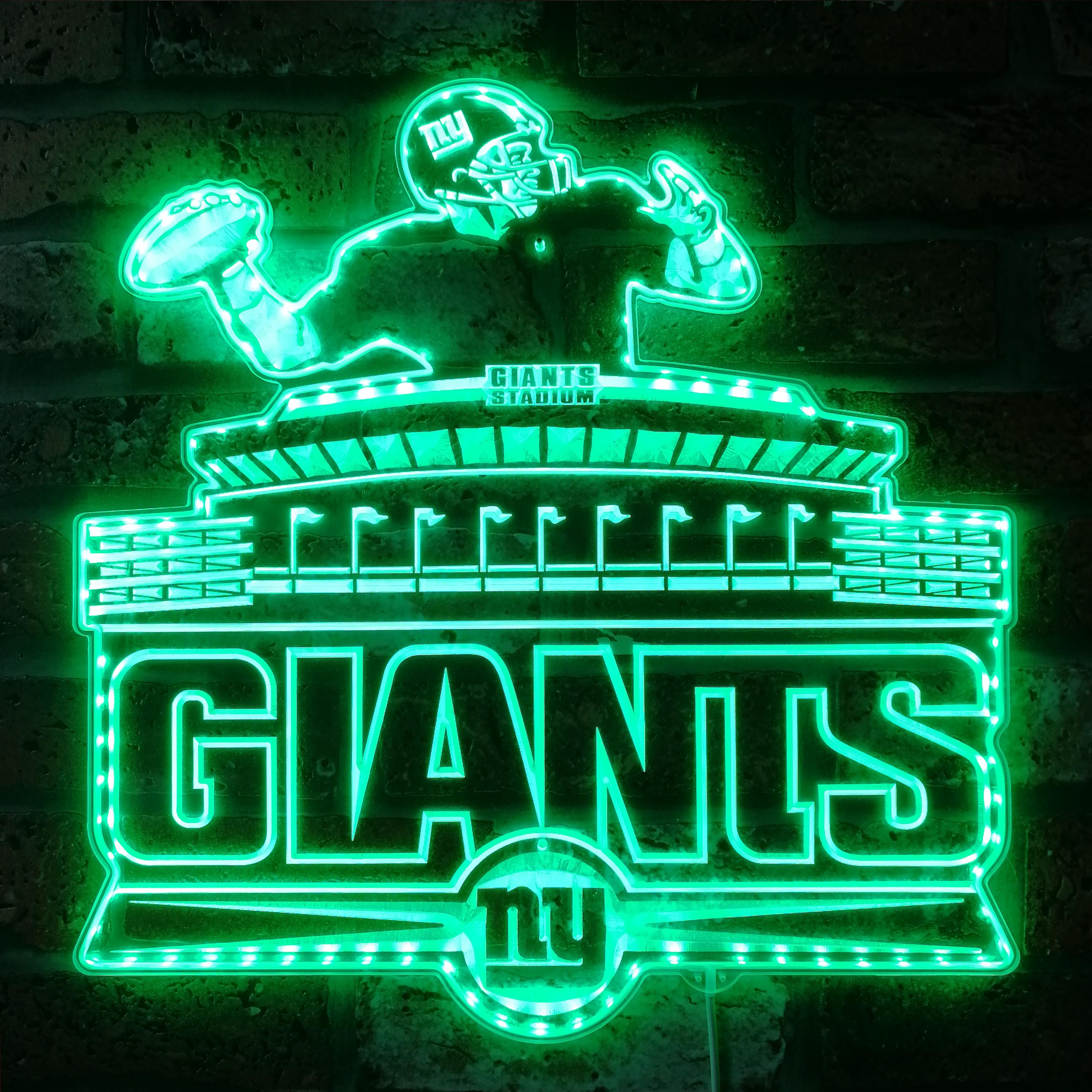 New York Giants Dynamic RGB Edge Lit LED Light Sign