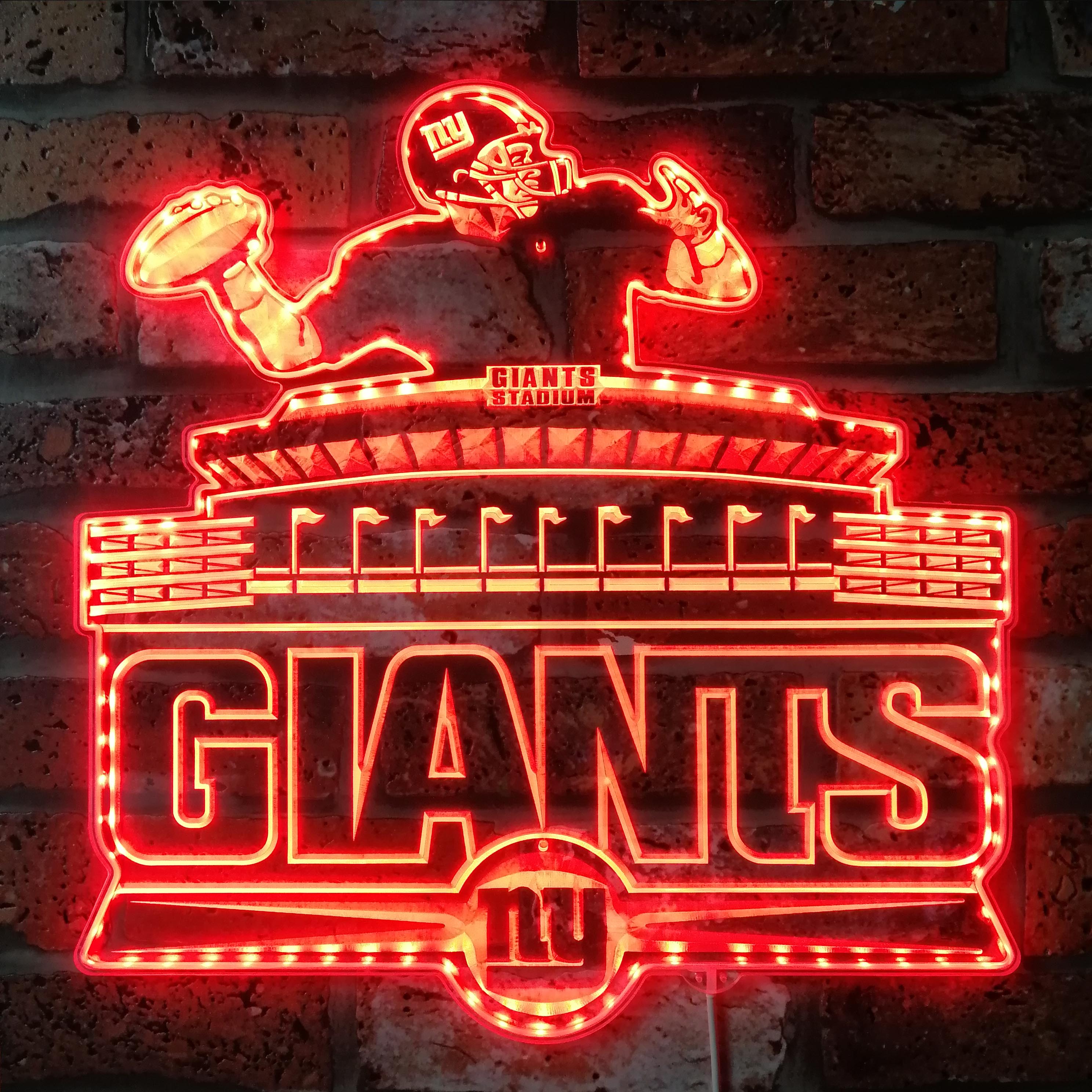 New York Giants Dynamic RGB Edge Lit LED Light Sign