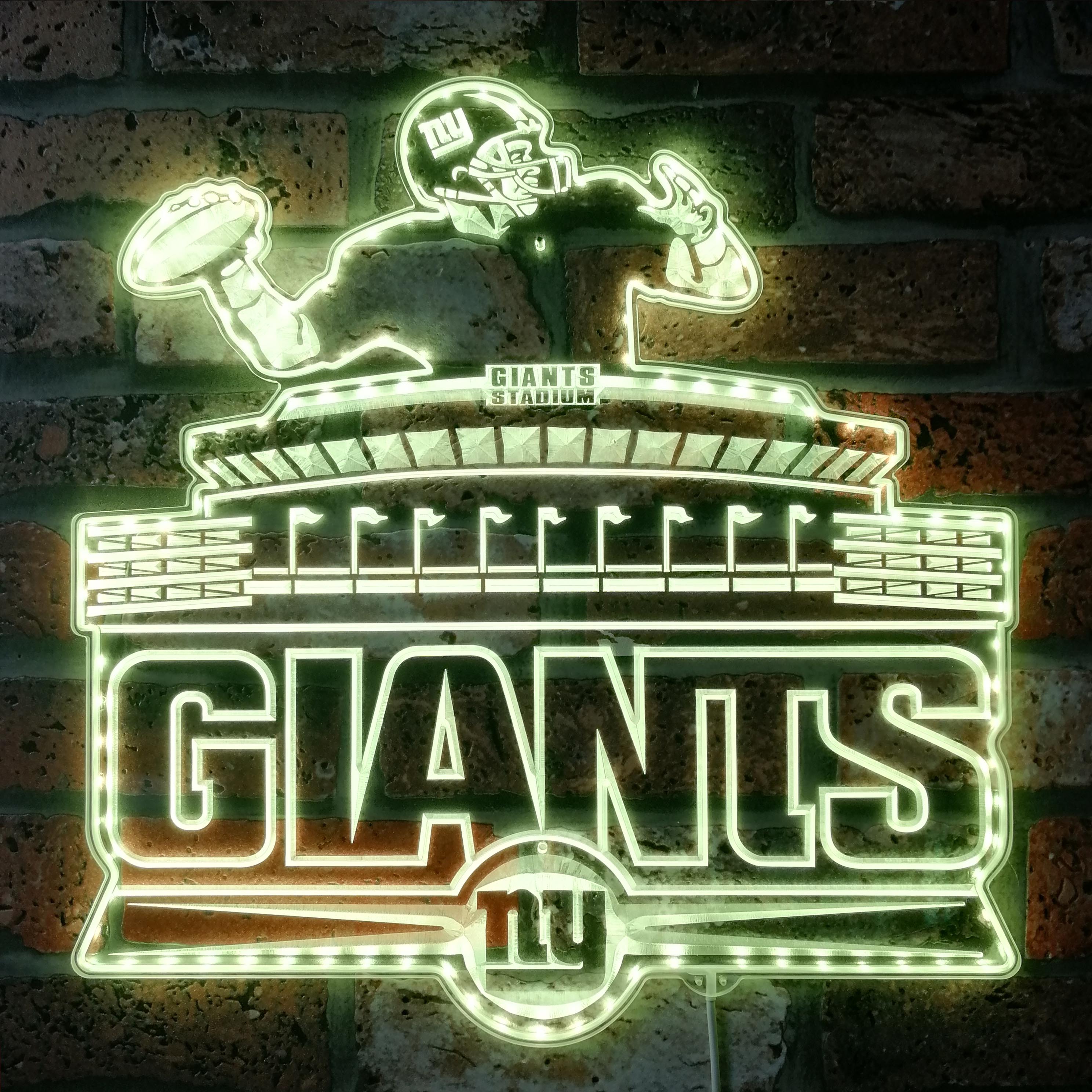 New York Giants Dynamic RGB Edge Lit LED Light Sign