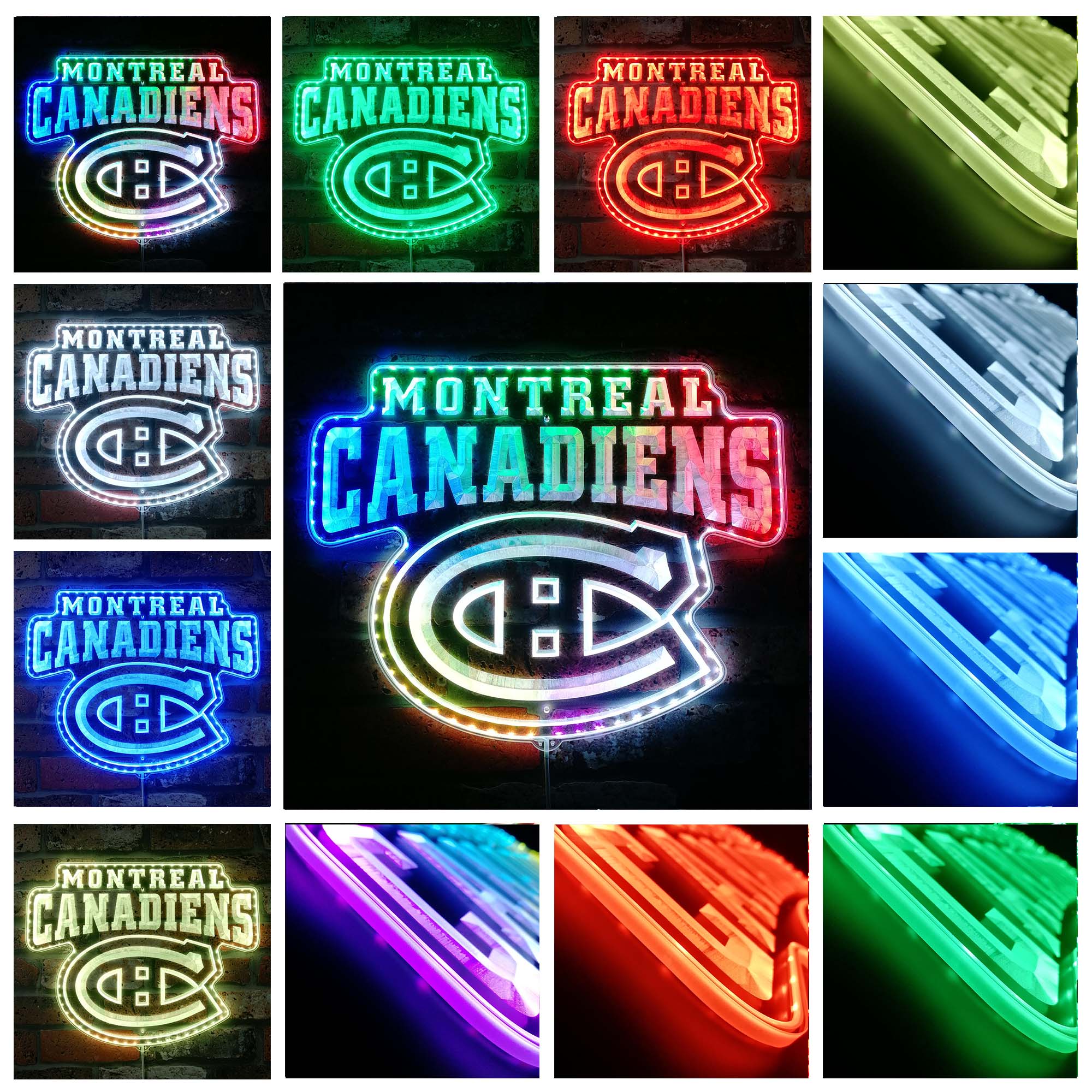 Montreal Canadiens Dynamic RGB Edge Lit LED Sign