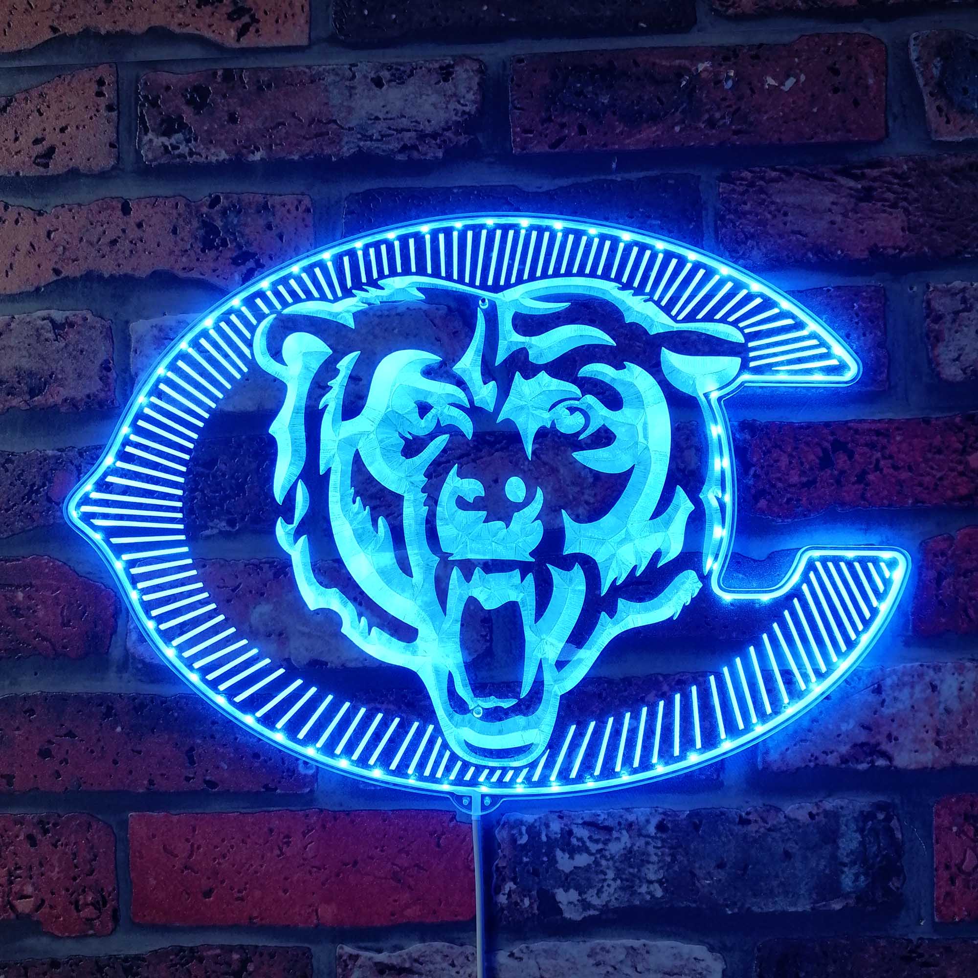 Chicago Bears Dynamic RGB Edge Lit LED Light Sign