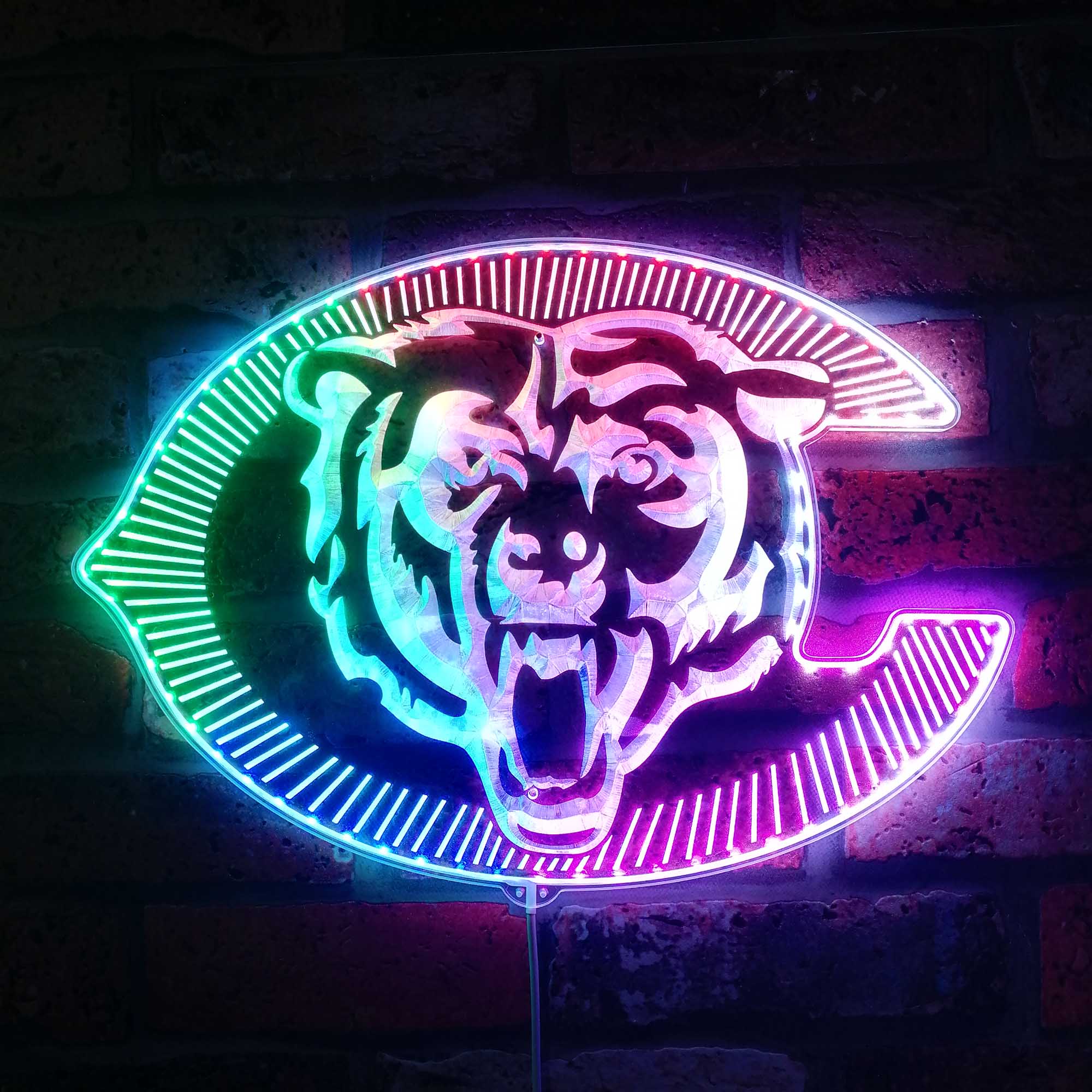 Chicago Bears Dynamic RGB Edge Lit LED Sign