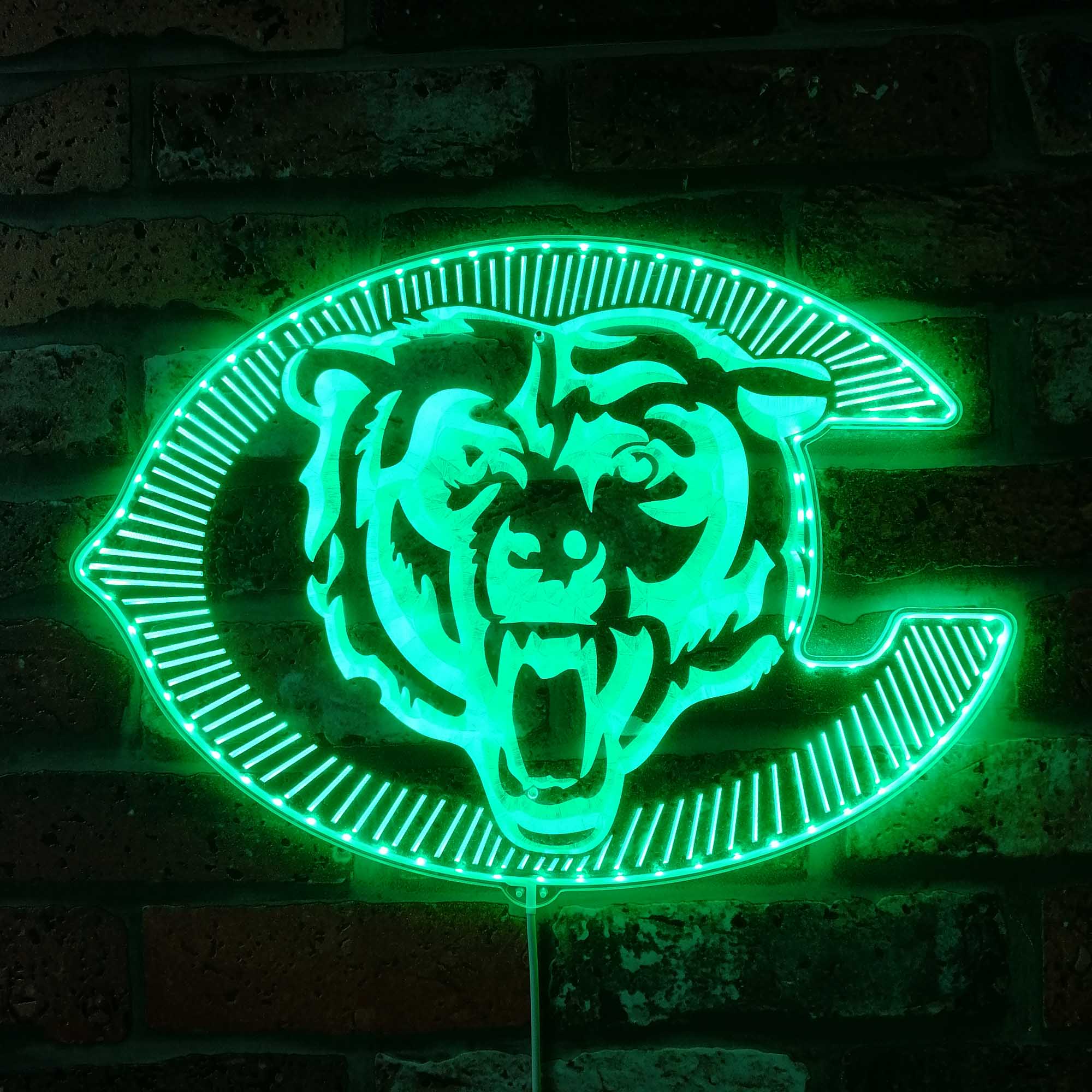 Chicago Bears Dynamic RGB Edge Lit LED Light Sign