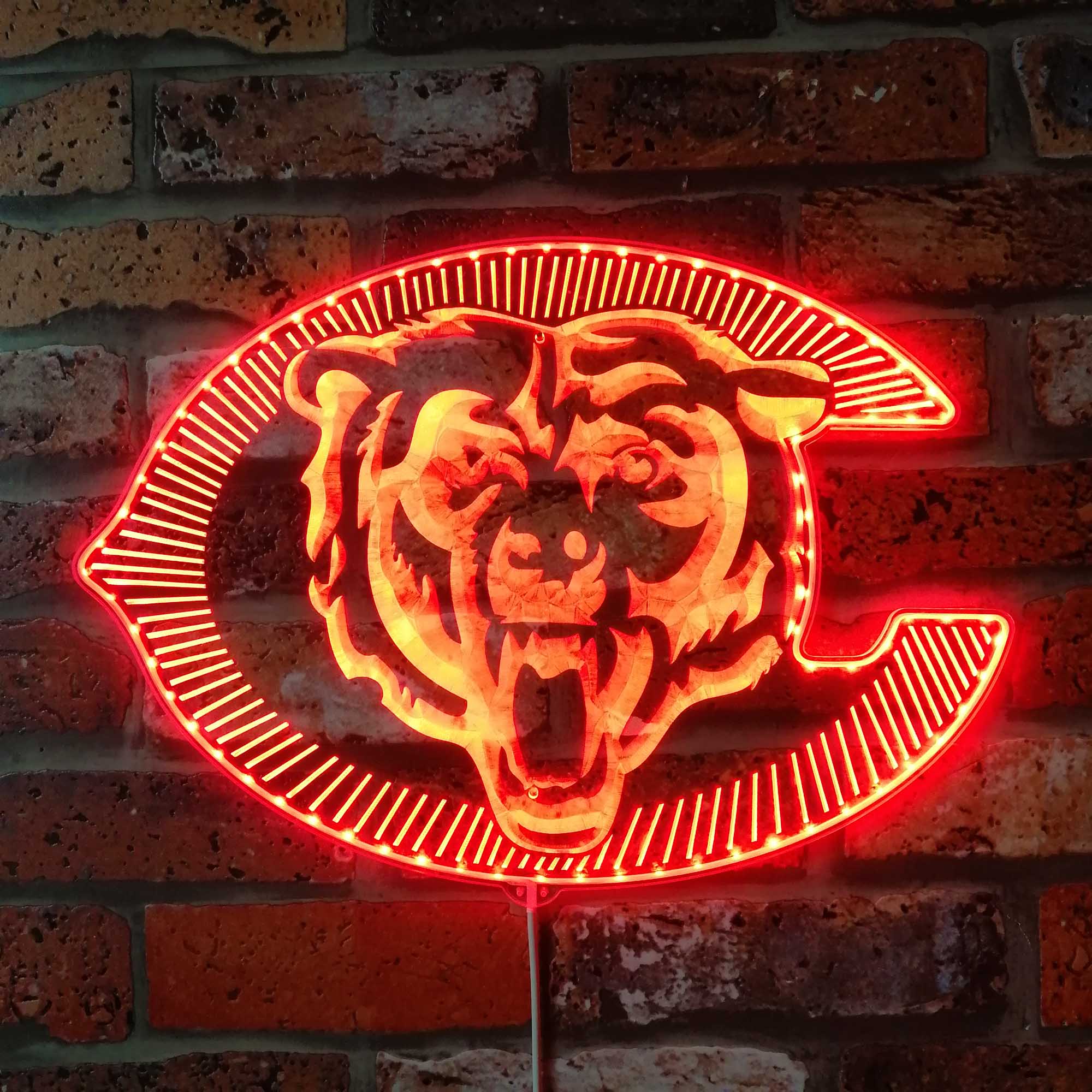 Chicago Bears Dynamic RGB Edge Lit LED Light Sign