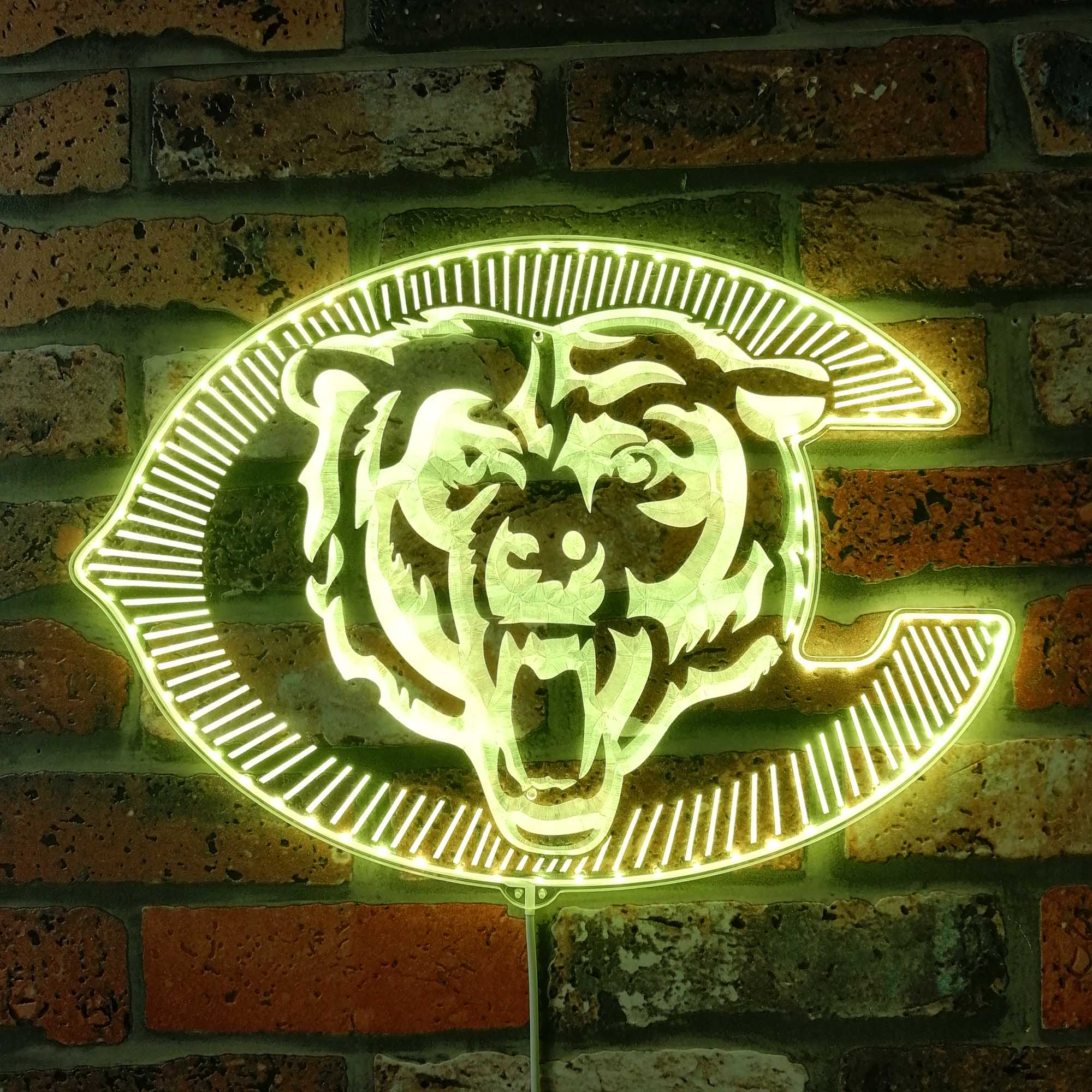 Chicago Bears Dynamic RGB Edge Lit LED Light Sign