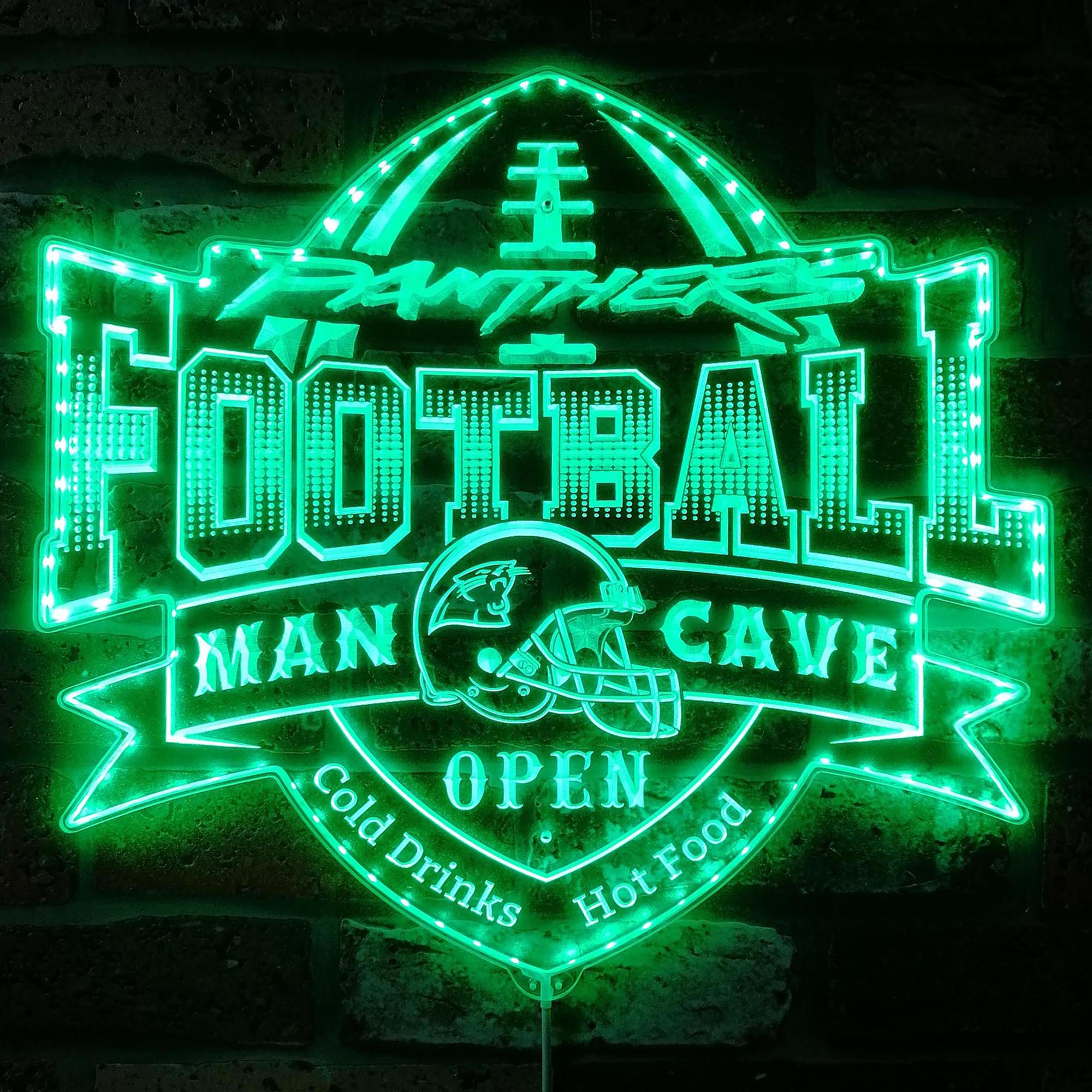 NFL Carolina Panthers Sport Dynamic RGB Light Neon Led Light Sign