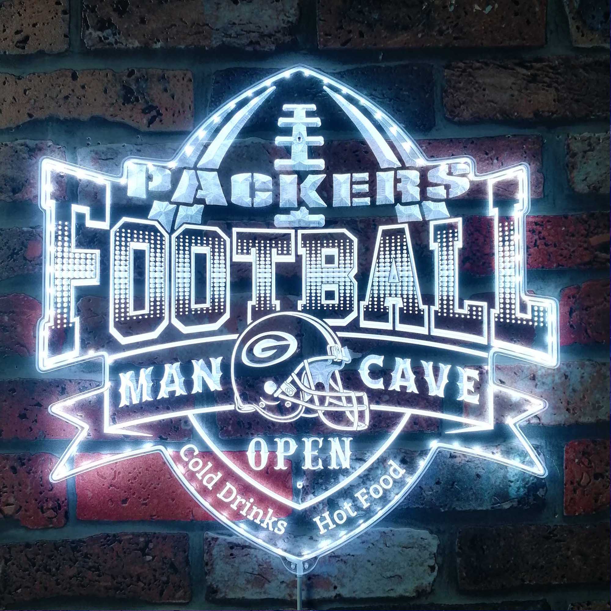 Green Bay Packers Dynamic RGB Edge Lit Led Light Sign