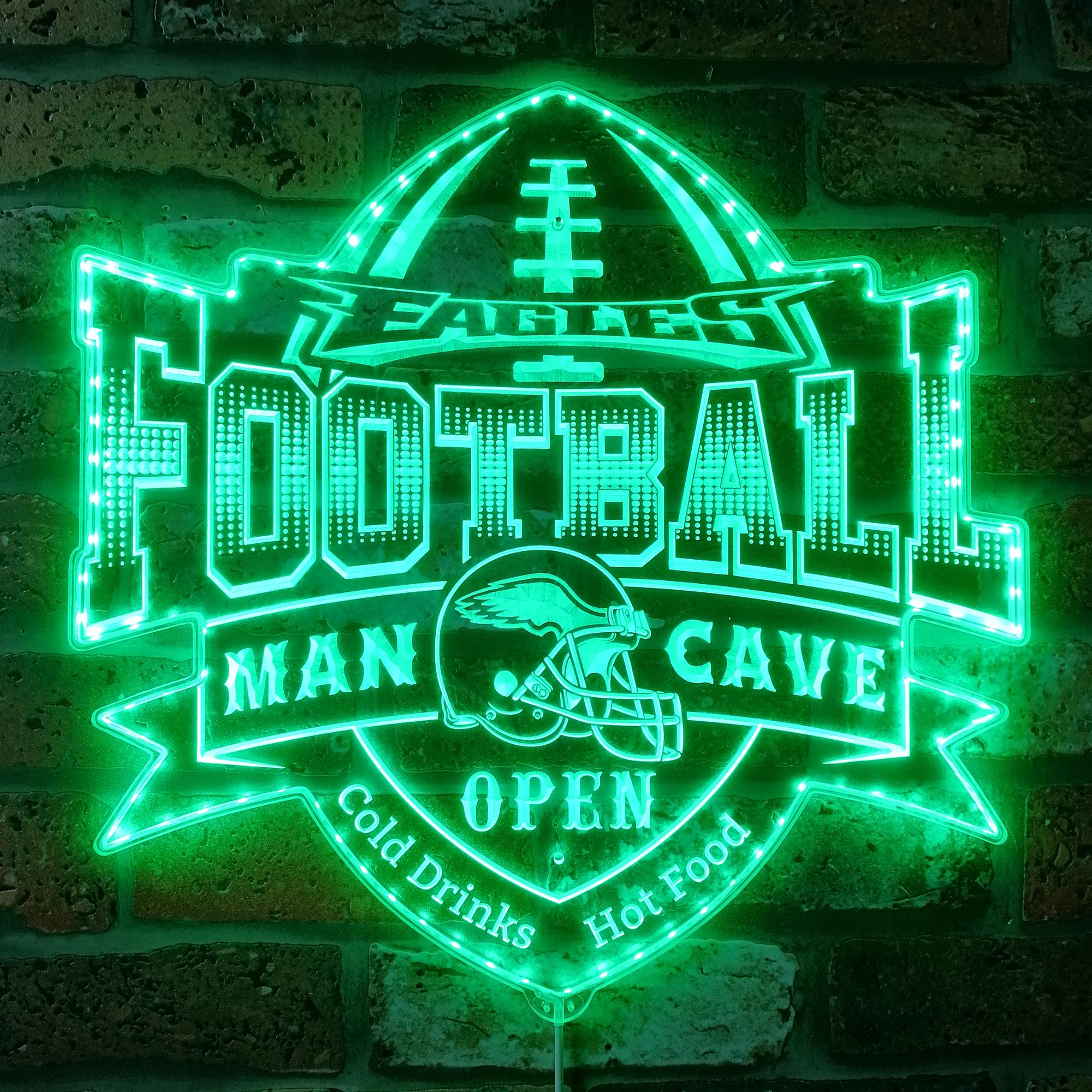 NFL Philadelphia Eagles Football Club Dynamic RGB Edge Lit LED Sign