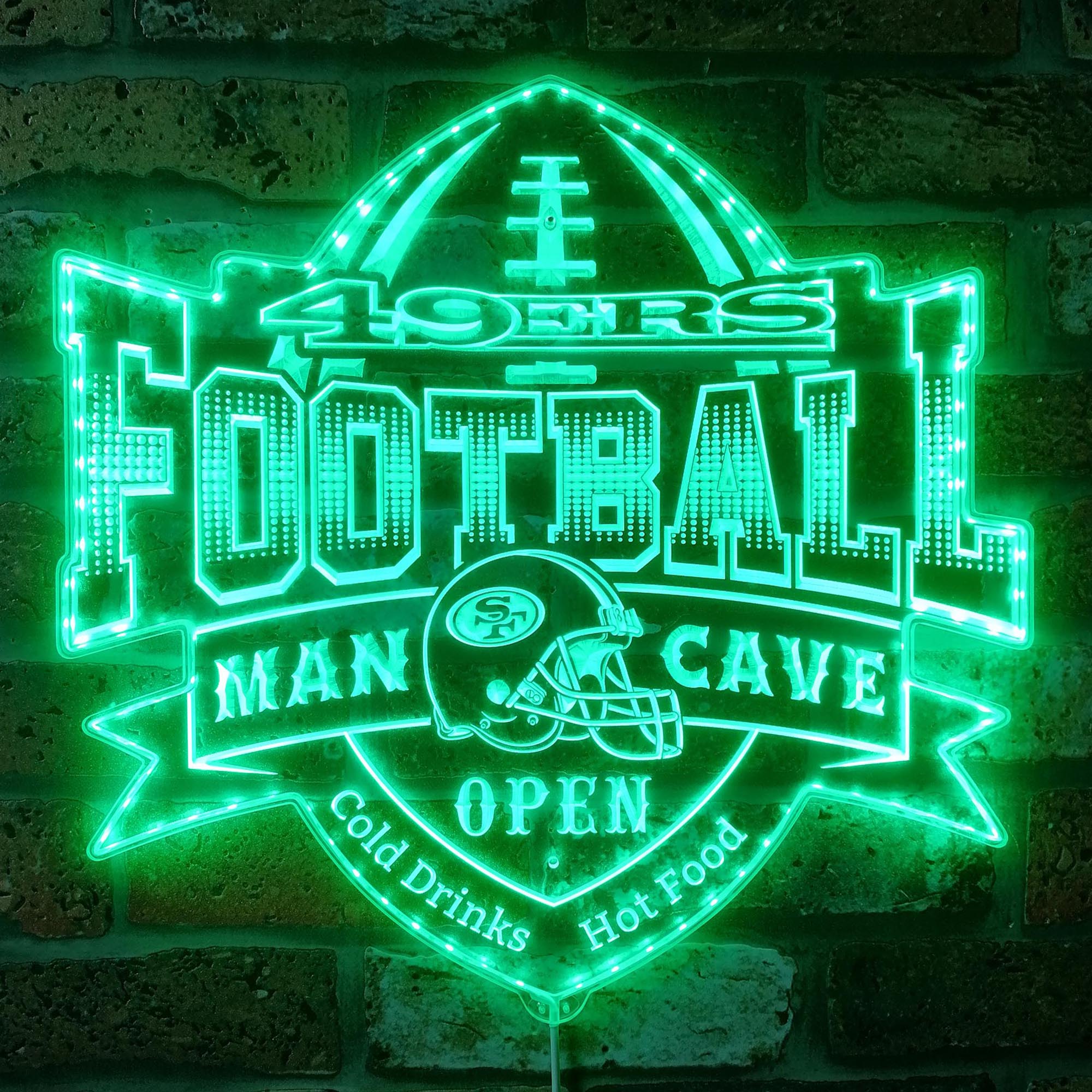 NFL San Francisco 49ers Football Dynamic RGB Edge Lit LED Light Sign