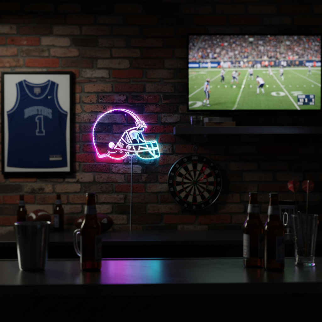 NFL Cleveland Browns Football Neon RGB Edge Lit LED Sign