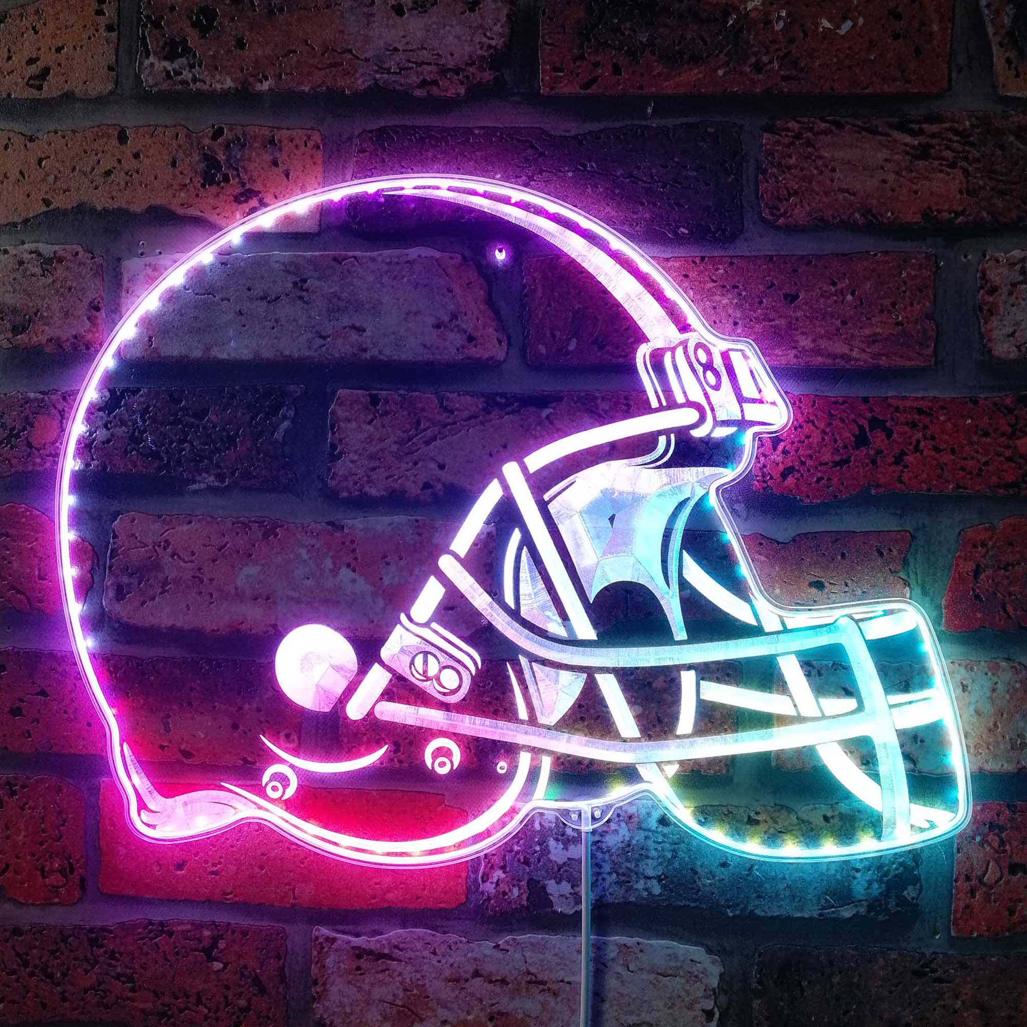 NFL Cleveland Browns Football Dynamic RGB Edge Lit LED Sign