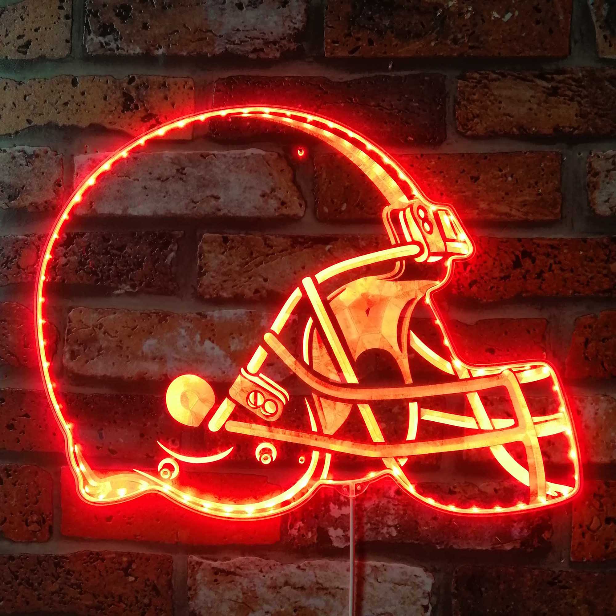 NFL Cleveland Browns Football Dynamic RGB Edge Led Light Sign