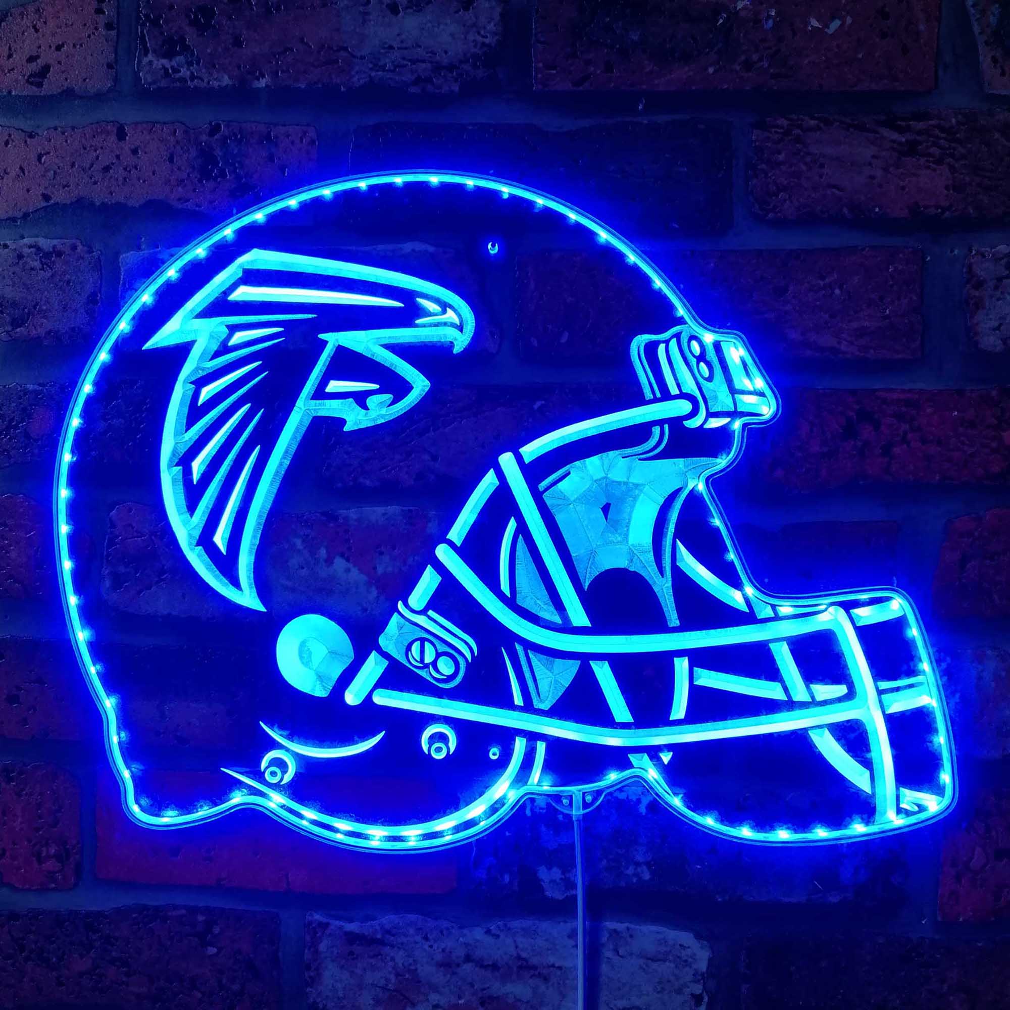 NFL Helmet Atlanta Falcons Football Dynamic RGB Light Neon Led Light Sign