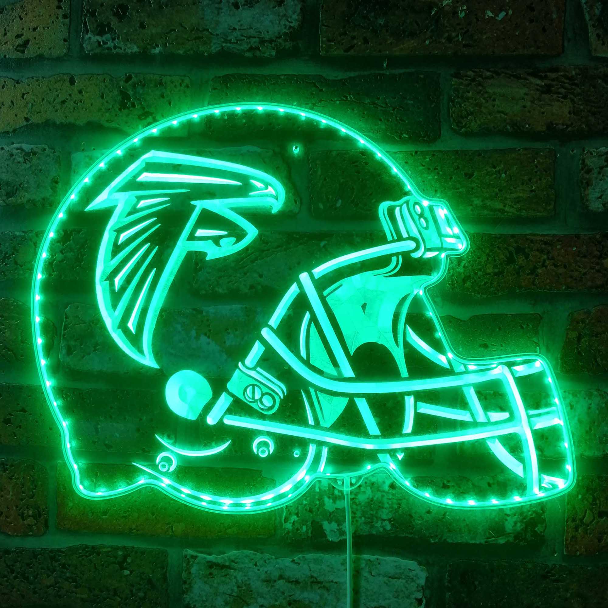 NFL Helmet Atlanta Falcons Football Dynamic RGB Light Neon Led Light Sign