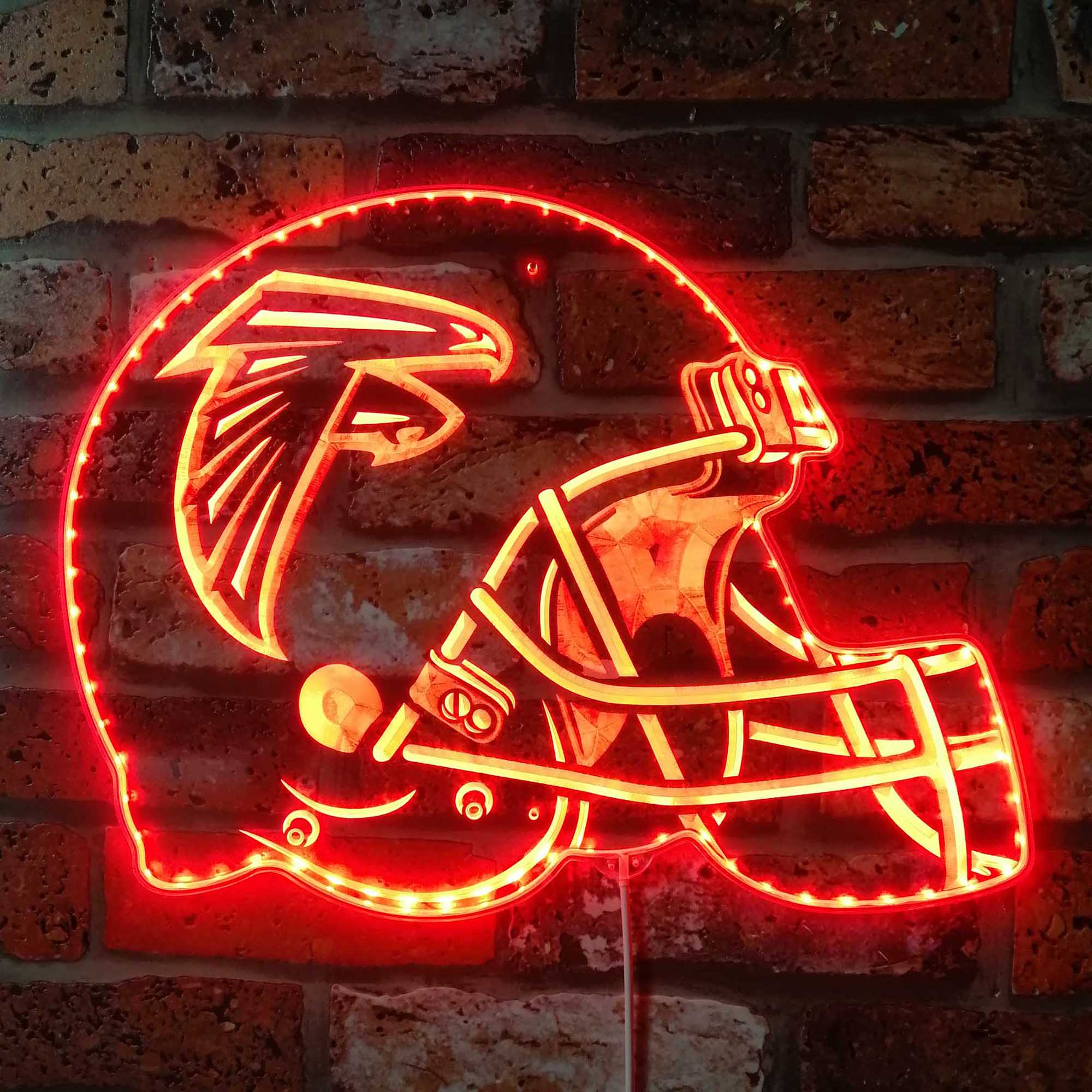 NFL Helmet Atlanta Falcons Football Dynamic RGB Light Neon Led Light Sign