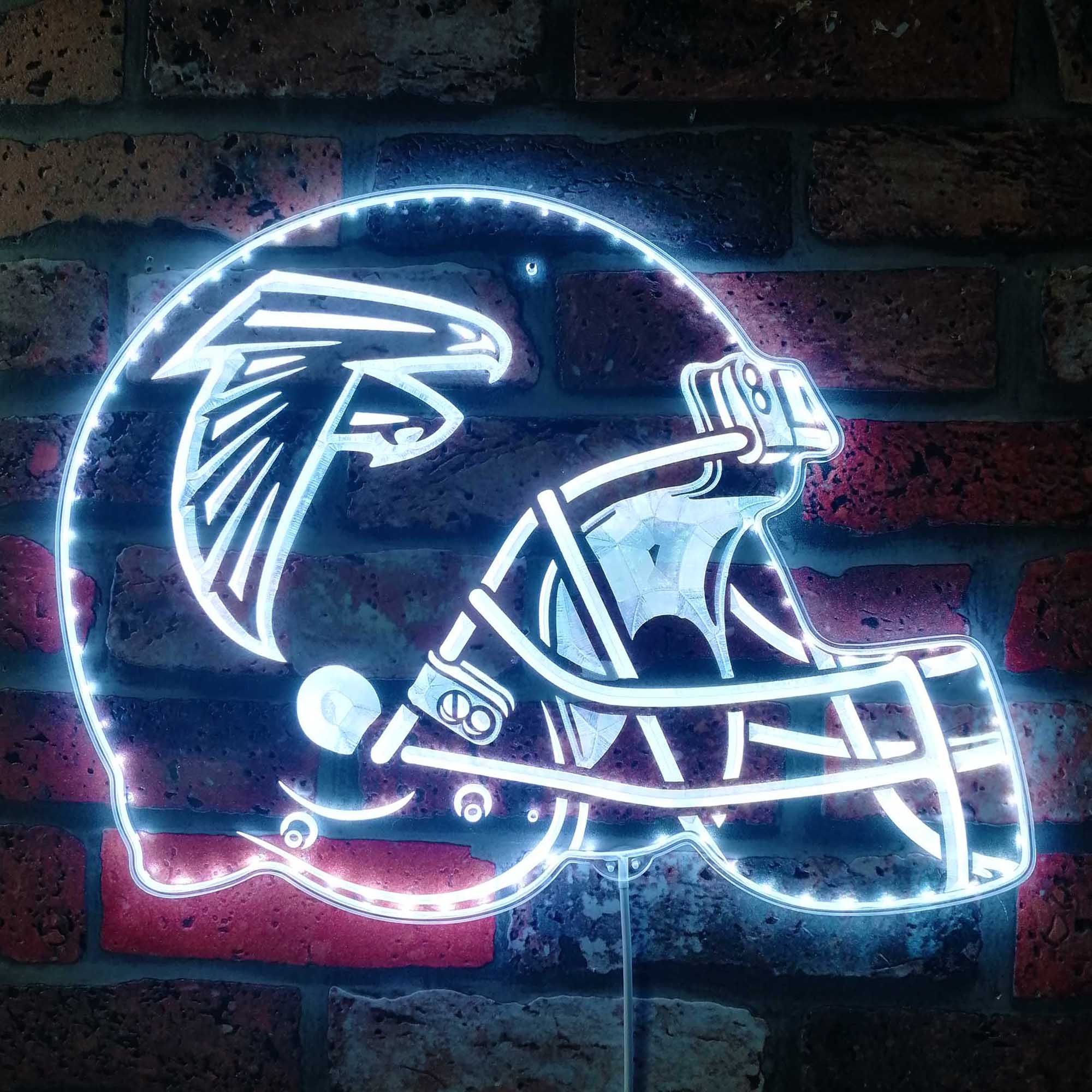 NFL Helmet Atlanta Falcons Football Dynamic RGB Light Neon Led Light Sign