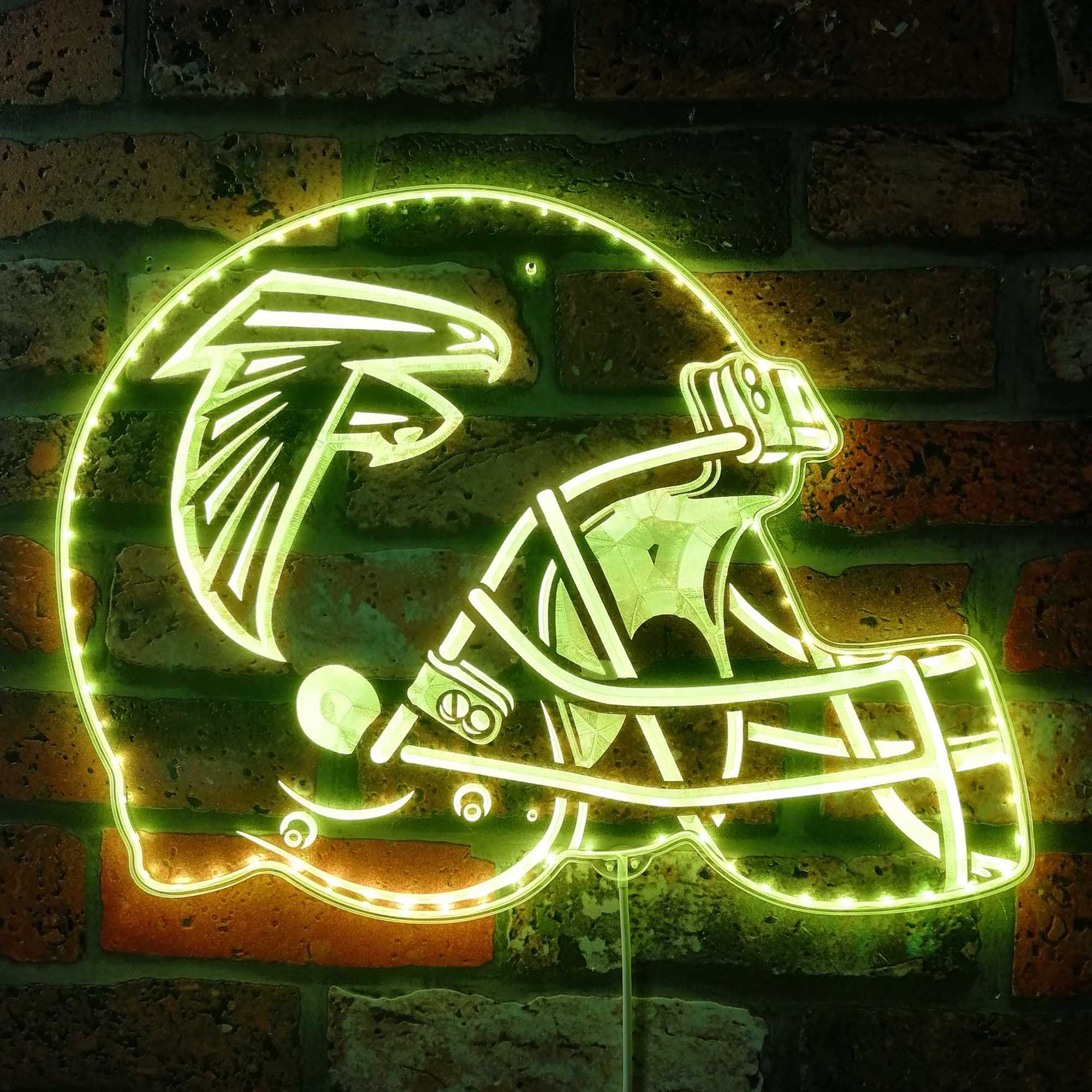 NFL Helmet Atlanta Falcons Football Dynamic RGB Light Neon Led Light Sign