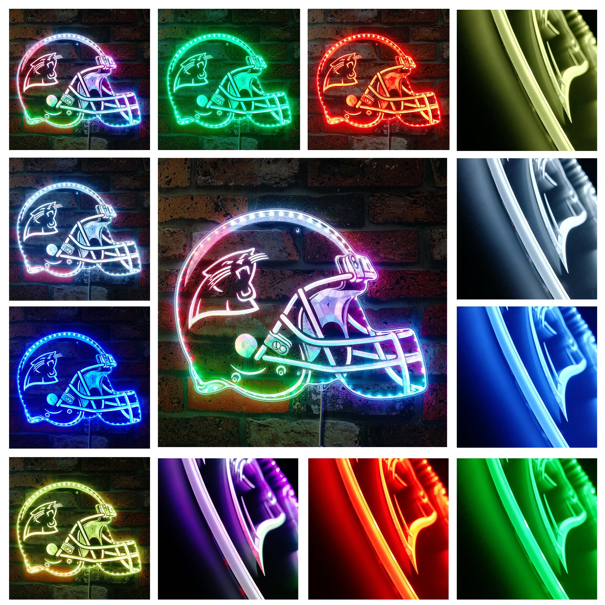 NFL Carolina Panthers Sport Neon RGB Edge Lit LED Sign