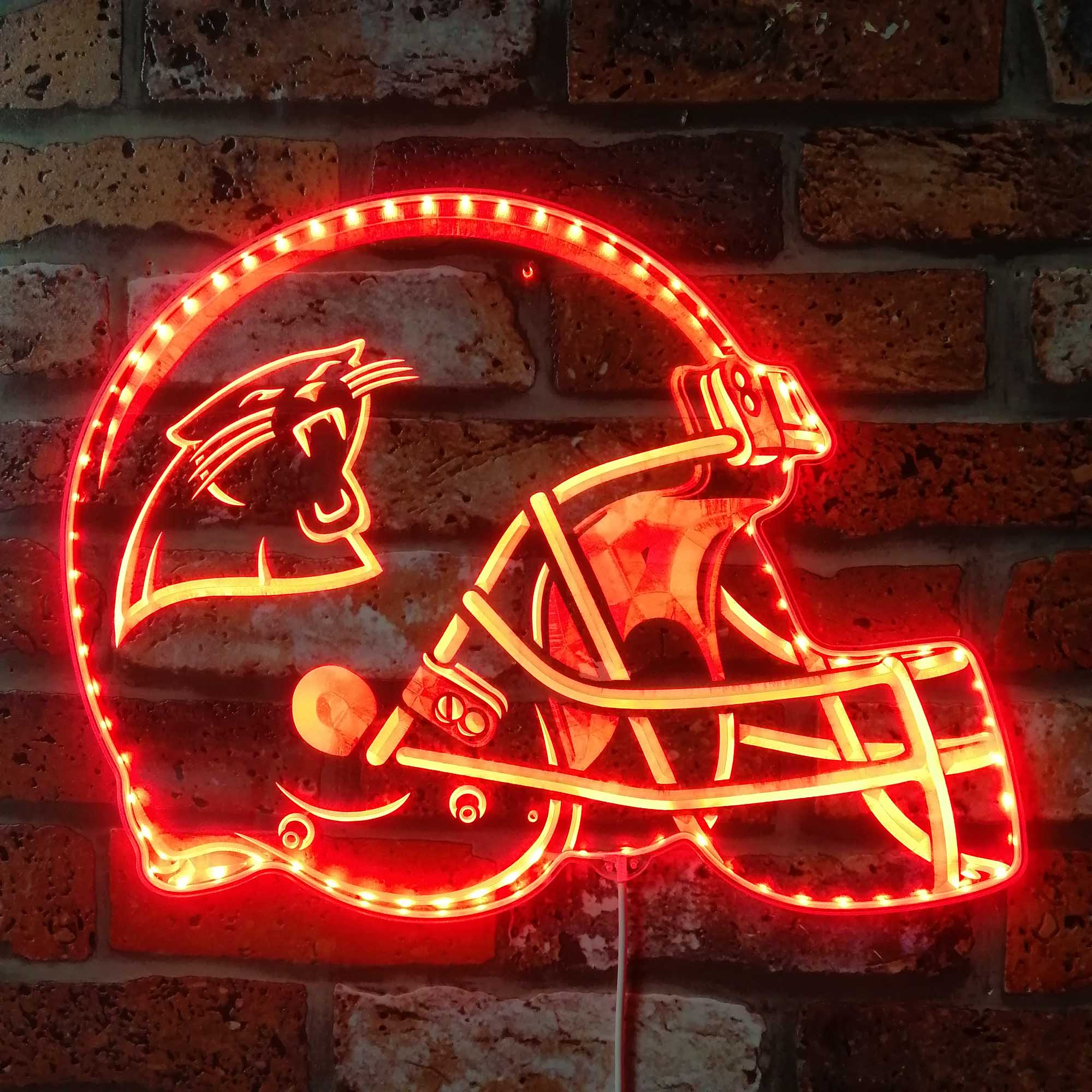 NFL Carolina Panthers Sport Dynamic RGB Light Neon Led Light Sign