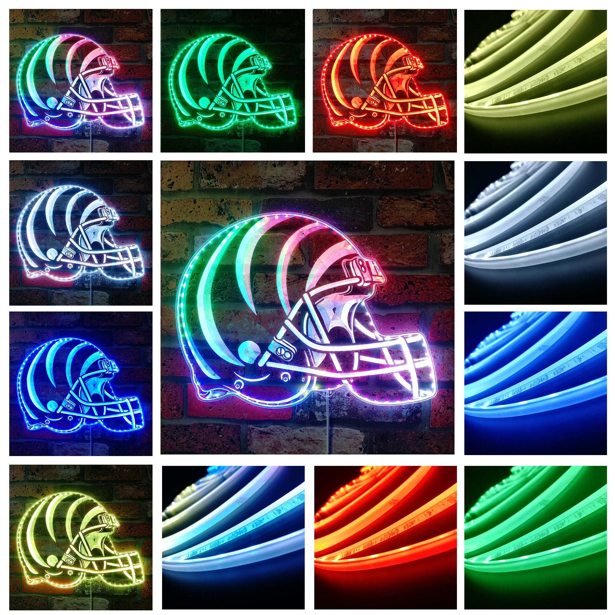 NFL Cincinnati Bengals Sport Dynamic RGB Light Neon Led Light Sign