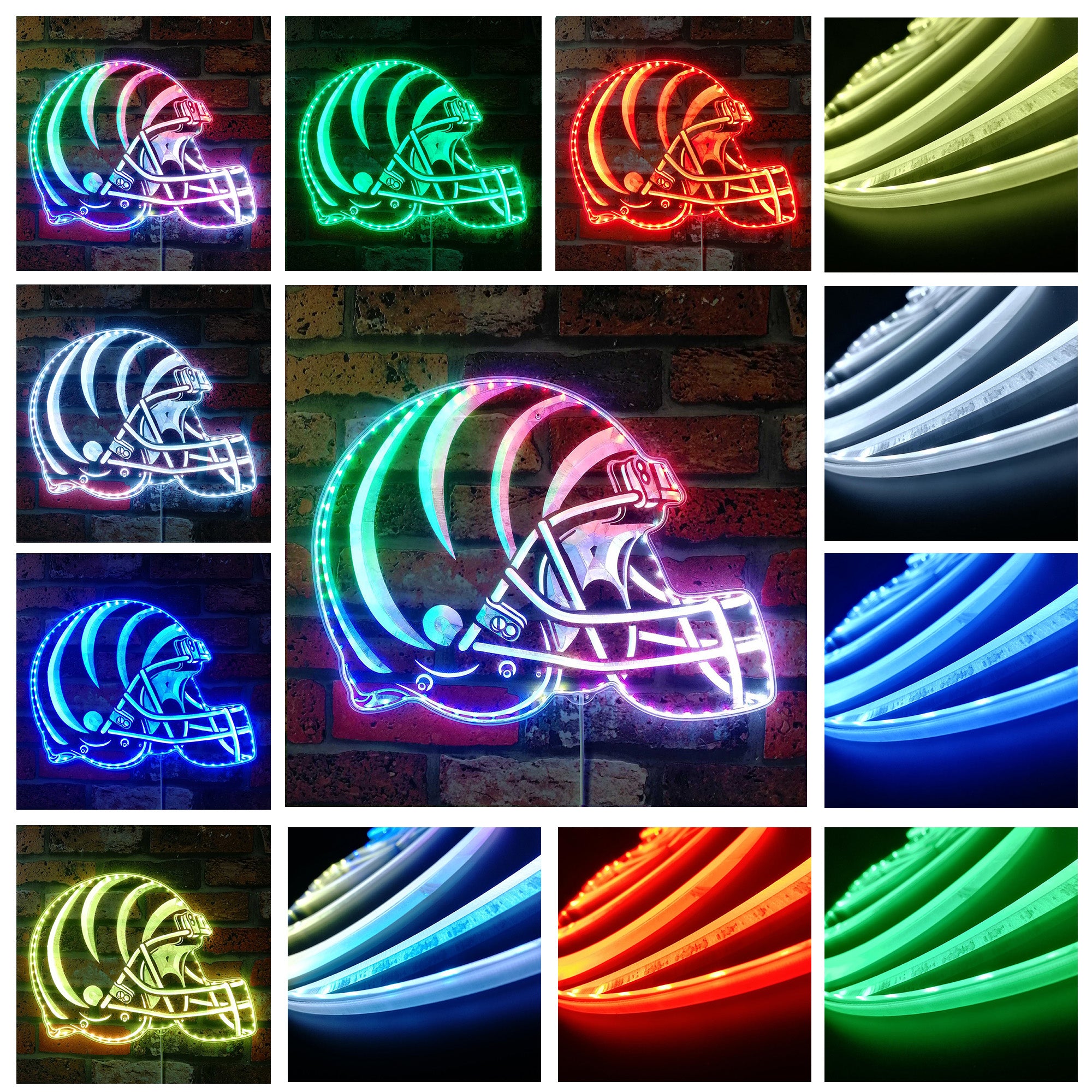 NFL Cincinnati Bengals Sport Dynamic RGB Edge Lit LED Sign