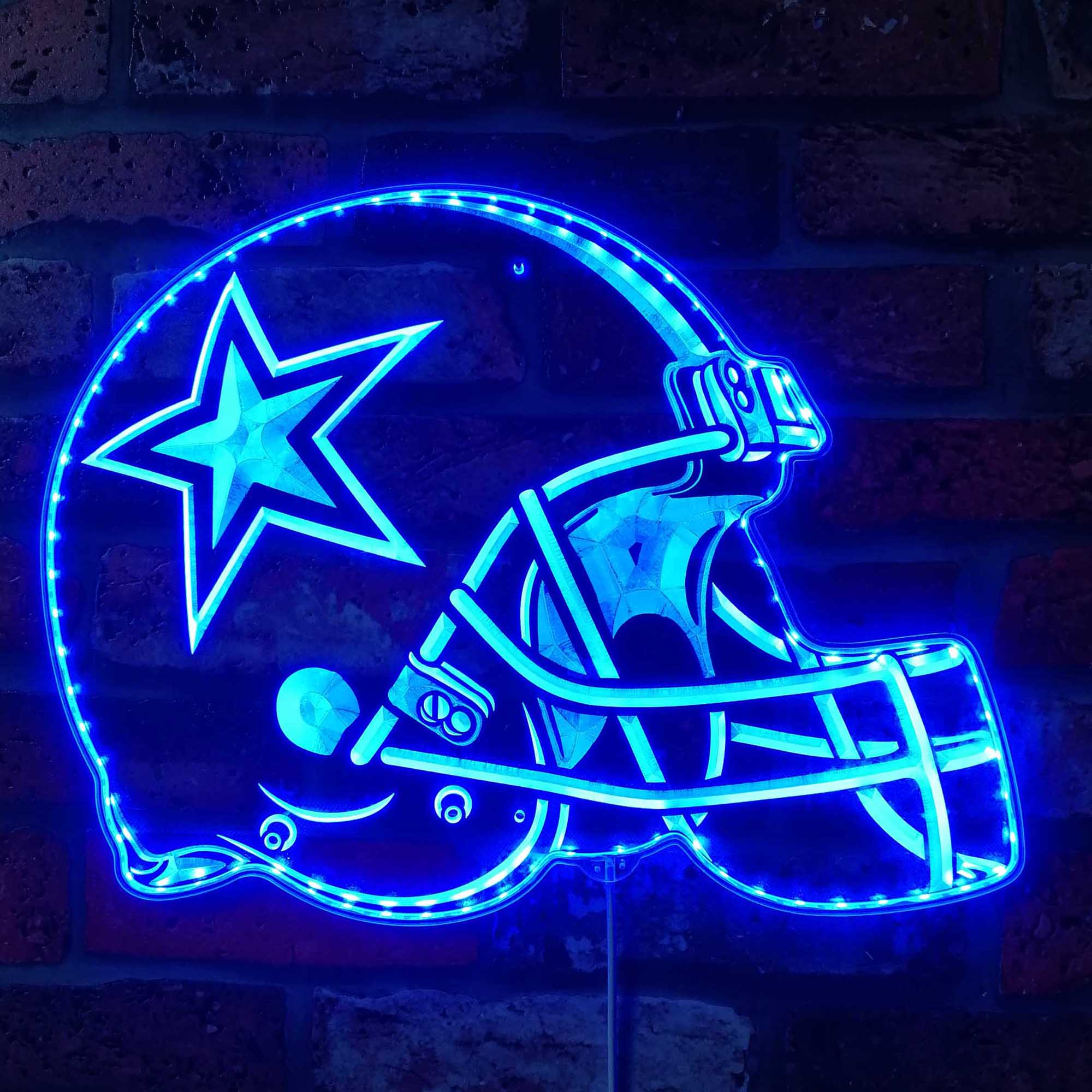 NFL Dallas Cowboys Sport Club Dynamic RGB Edge Lit LED Light Sign