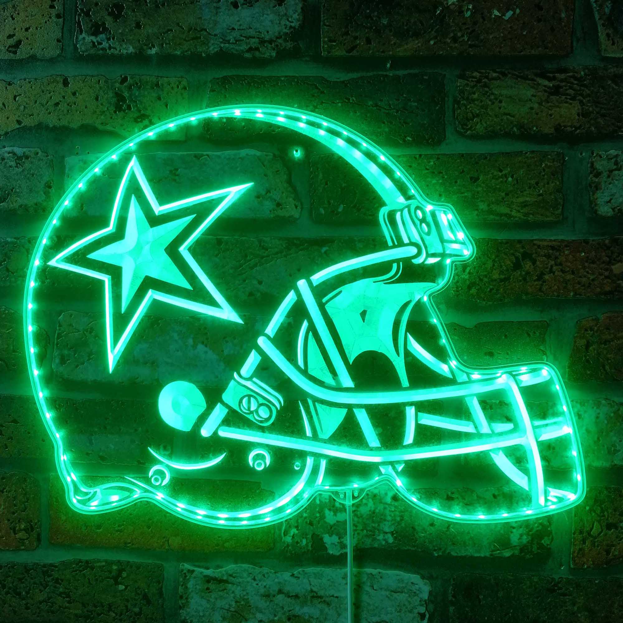 NFL Dallas Cowboys Sport Club Dynamic RGB Edge Lit LED Light Sign