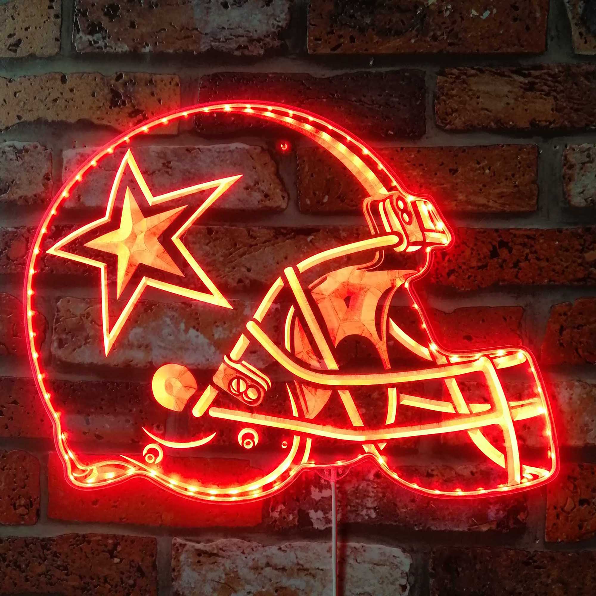 NFL Dallas Cowboys Sport Club Dynamic RGB Edge Lit LED Light Sign