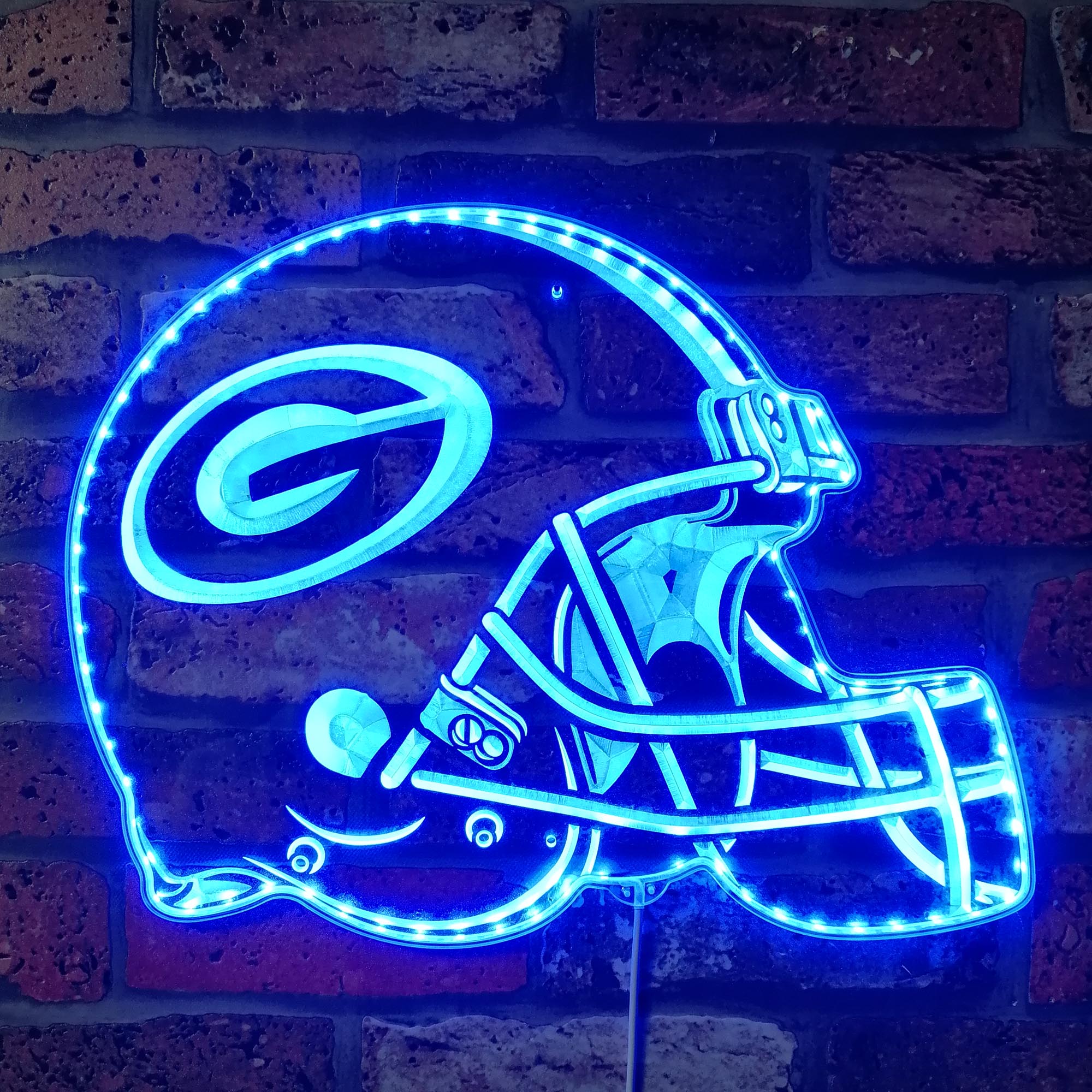 NFL Green Bay Packers Football Dynamic RGB Edge Lit Led Light Sign