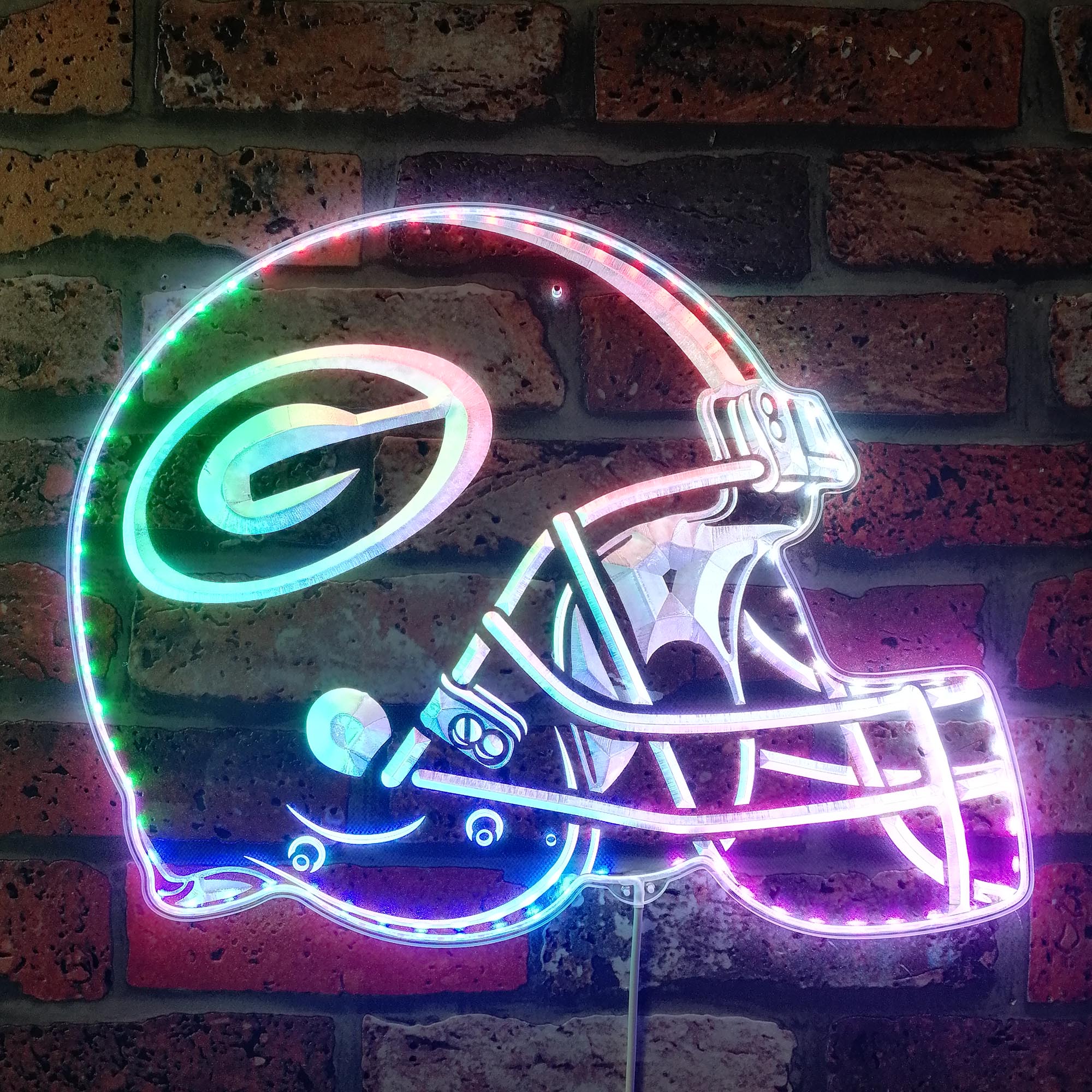 NFL Green Bay Packers Football Dynamic RGB Edge Lit LED Sign