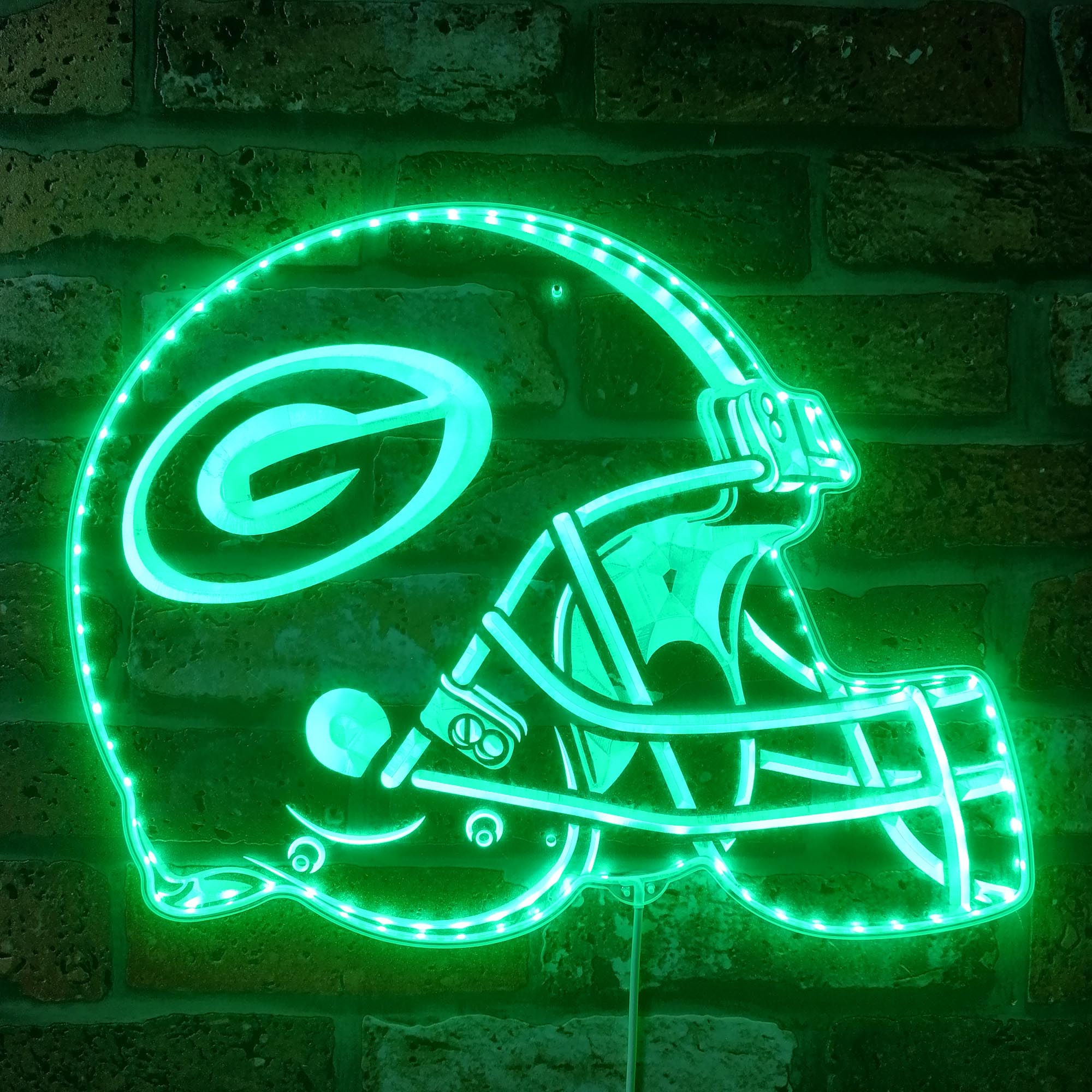 NFL Green Bay Packers Football Dynamic RGB Edge Lit Led Light Sign