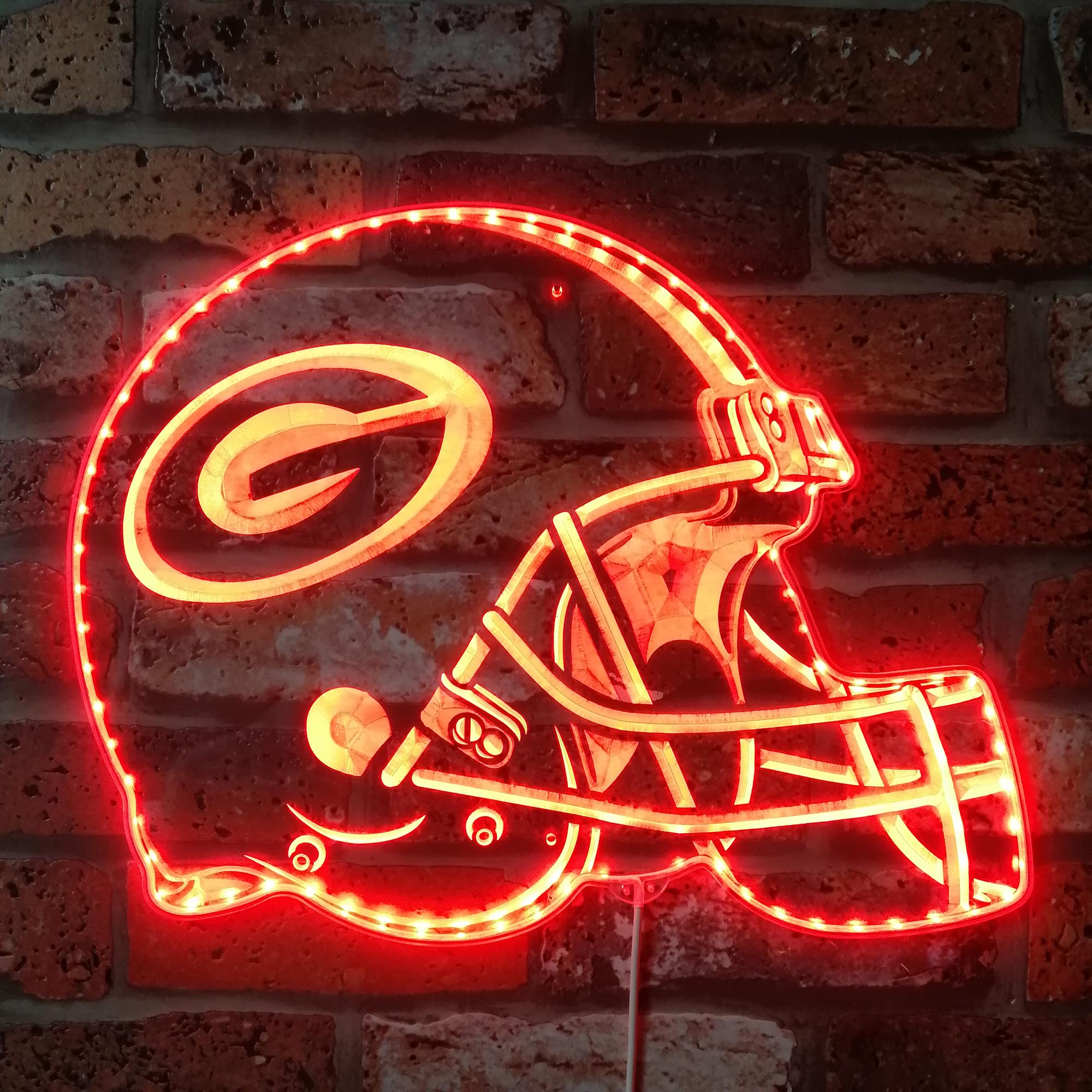 NFL Green Bay Packers Football Dynamic RGB Edge Lit Led Light Sign