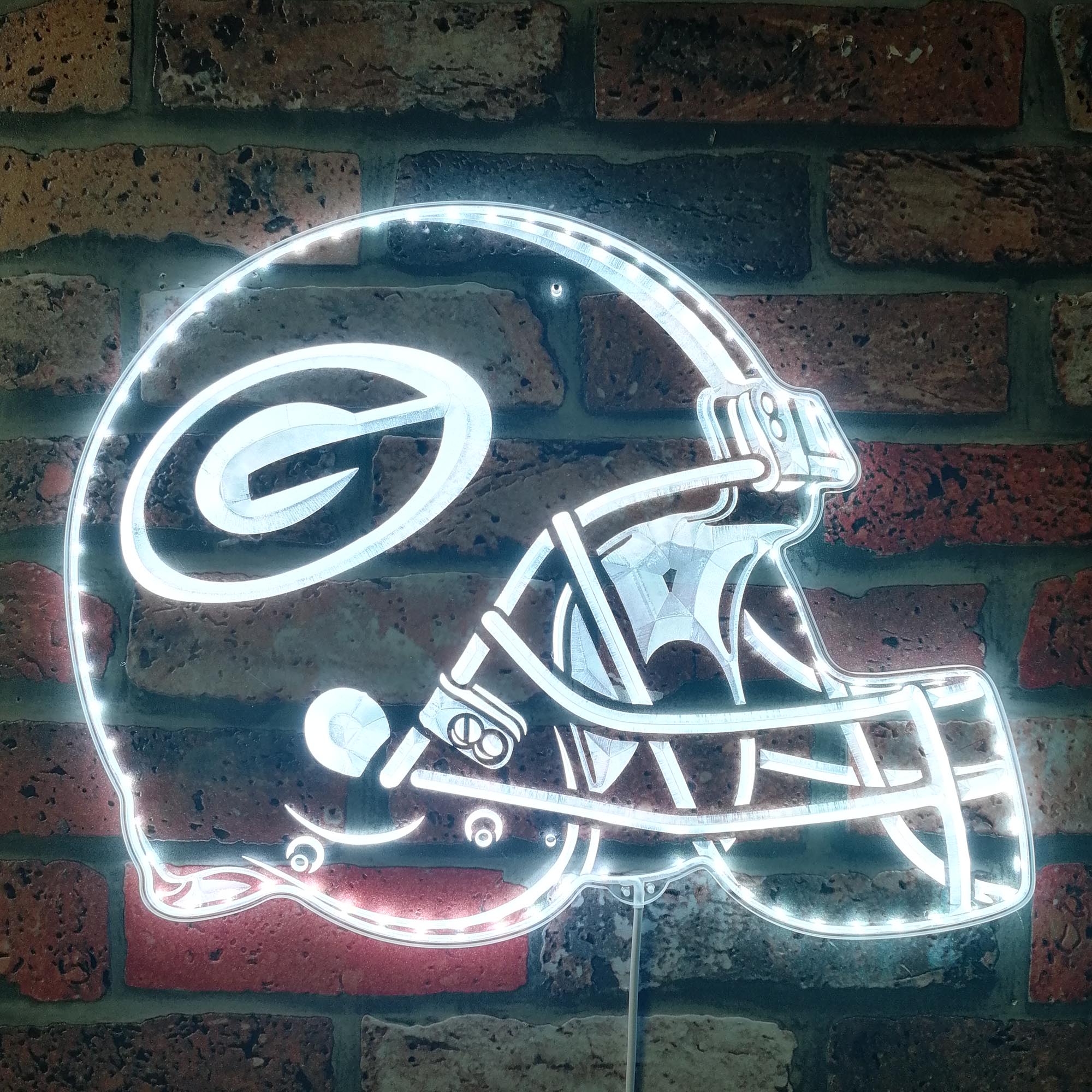 NFL Green Bay Packers Football Dynamic RGB Edge Lit Led Light Sign