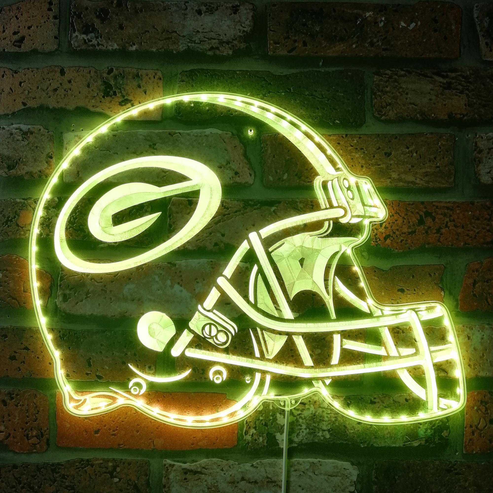 NFL Green Bay Packers Football Dynamic RGB Edge Lit Led Light Sign