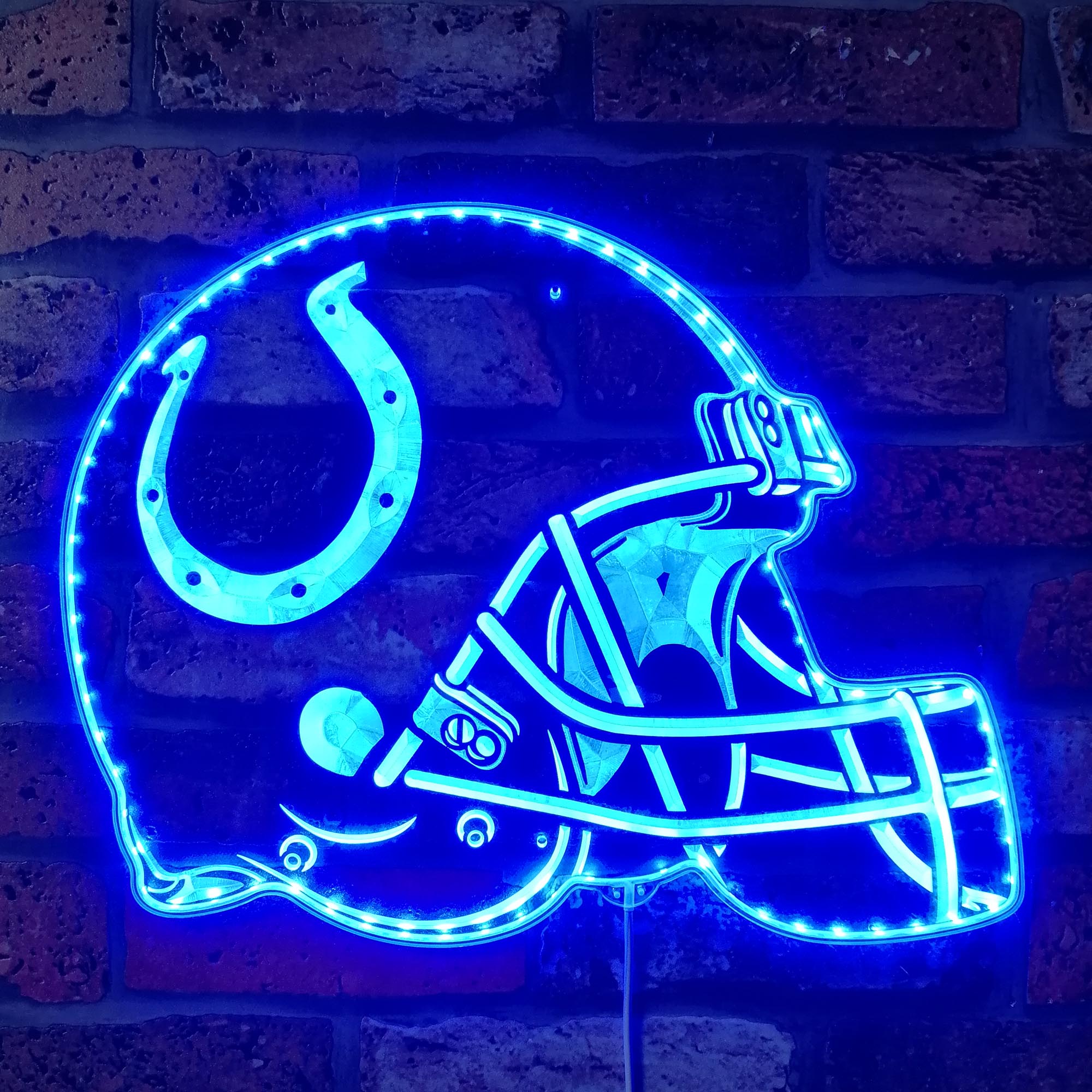 NFL Indianapolis Colts Football Club Dynamic RGB Edge Lit Led Light Sign